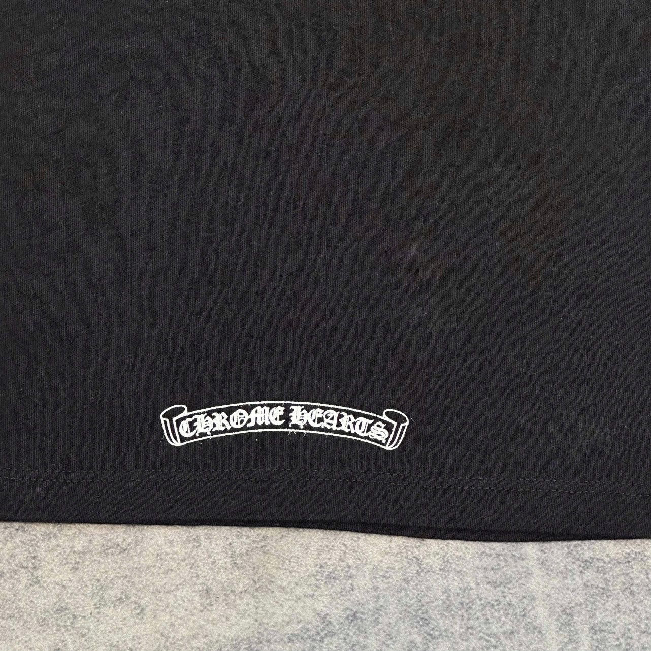 Chrome Hearts Chrome Hearts Vintage Black Scroll Logo Short Sleeve Tee Size S / US 4 / IT 40 - 6 Thumbnail