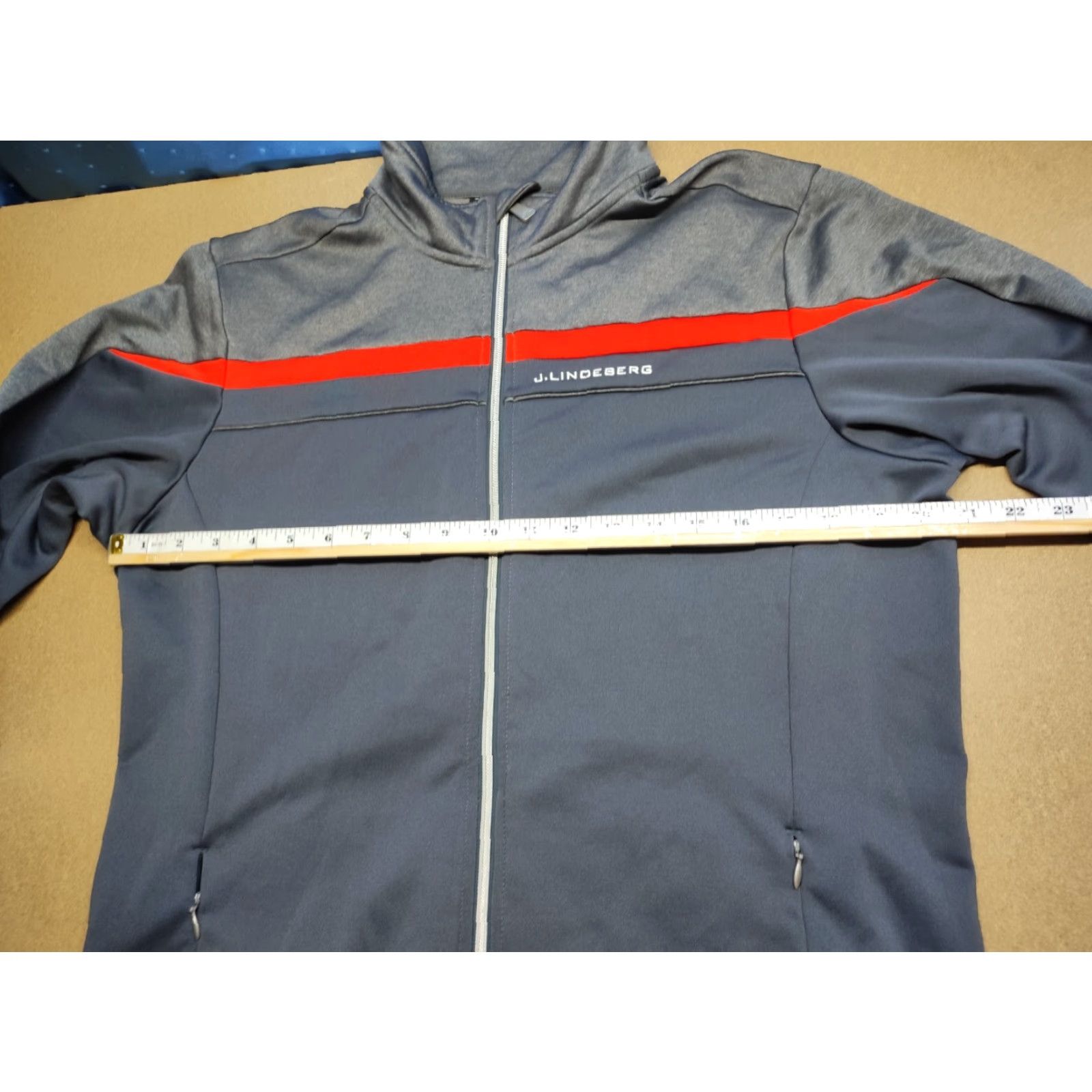 J.Lindeberg J. Lindeberg Mens Jacket XL Huxley Blocked Tech Jersey Golf Midlayer Zip Full Zip Quick Dry Multicolor Regular Men Jacket Keepers Size US XL / EU 56 / 4 - 6 Thumbnail