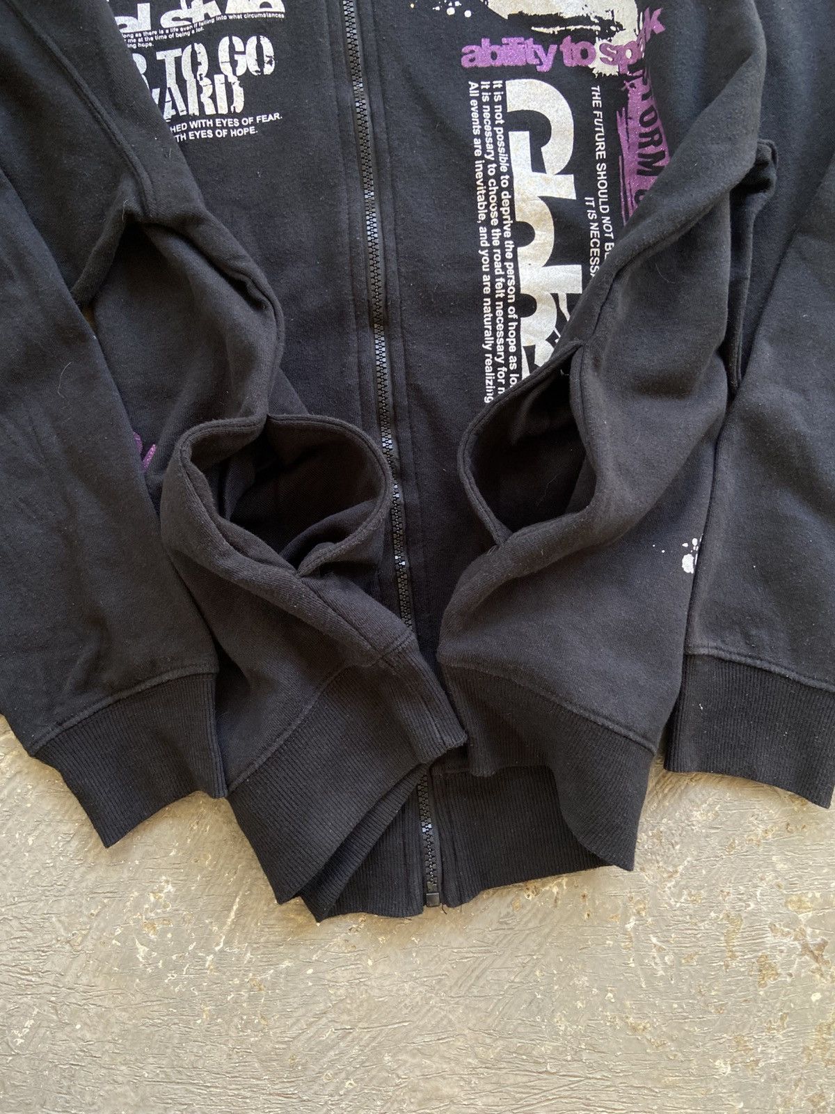 Seditionaries 2000s Time Step - Vkei Style Poem Zip Hoodie Size US XL / EU 56 / 4 - 10 Thumbnail