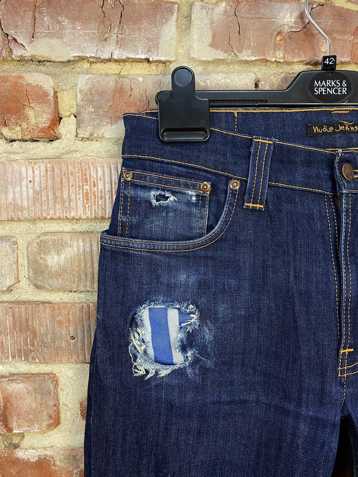 Nudie Jeans Nudie Thin Finn Organic Custom Jeans Size US 33 - 6 Thumbnail