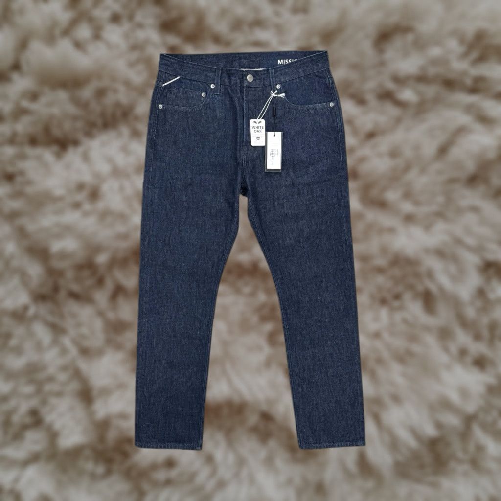 ONS Mission White Oak Selvedge Jeans Straight Fit Jeans Mens 32x32 New With Tags 5-Pocket Denim Cotton Blue Regular Inseam 32