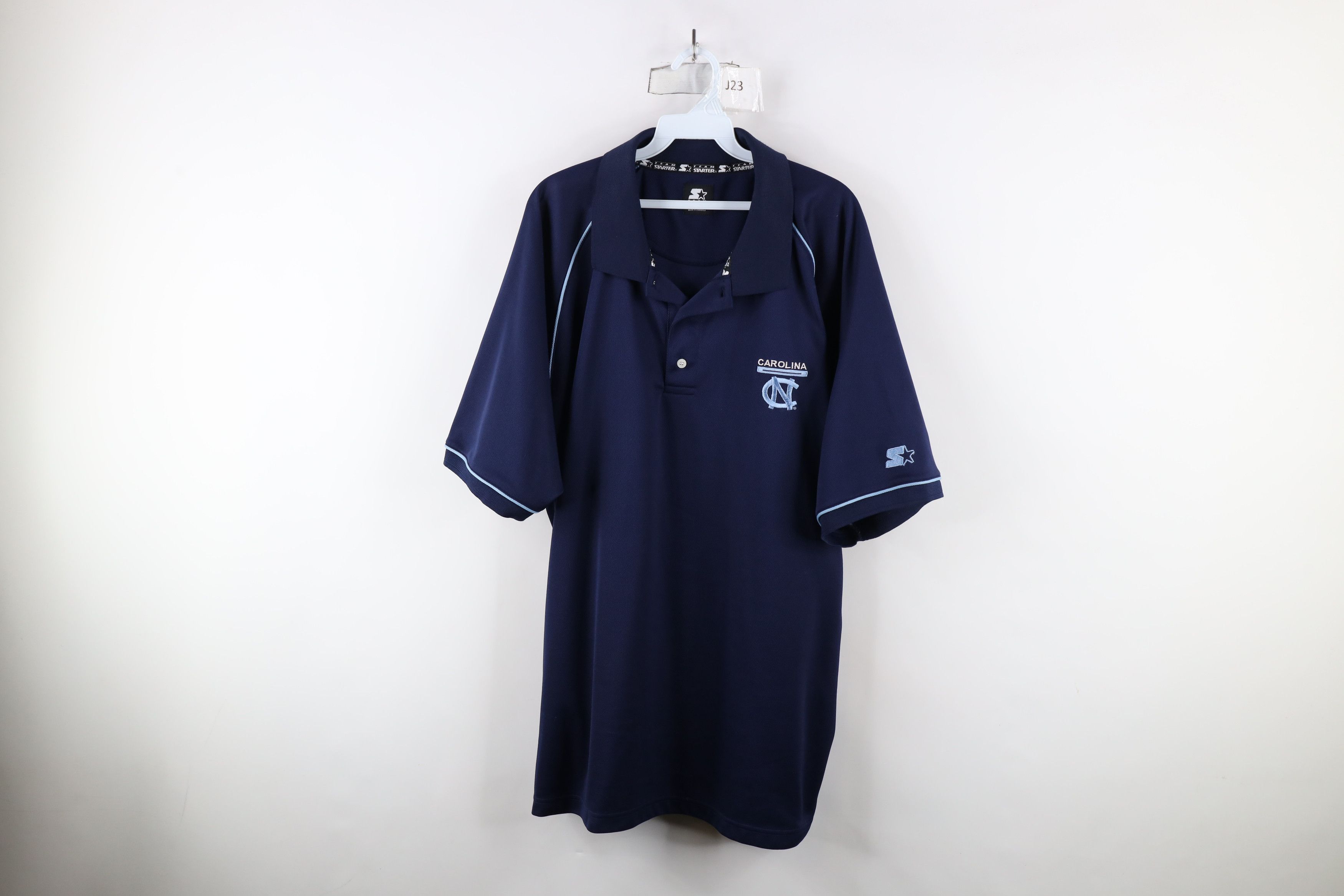 Starter × Vintage Vintage 90s Starter University of North Carolina Polo Shirt Size US XXL / EU 58 / 5 - 1 Thumbnail