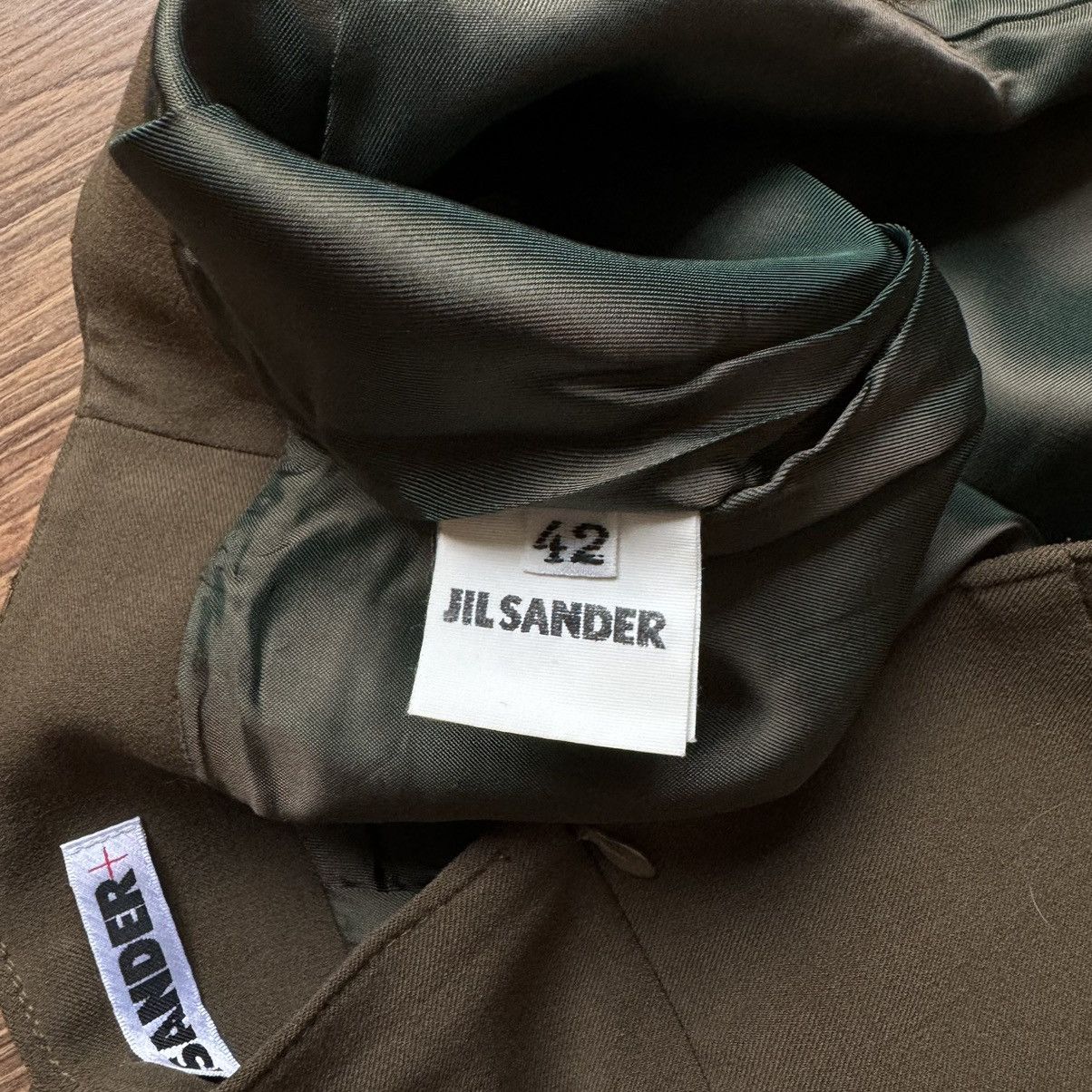 Jil Sander Vintage Jil Sander Skirt Pensil Midi Wool Blend Khaki 80s 90 Size 28" / US 6 / IT 42 - 4 Thumbnail