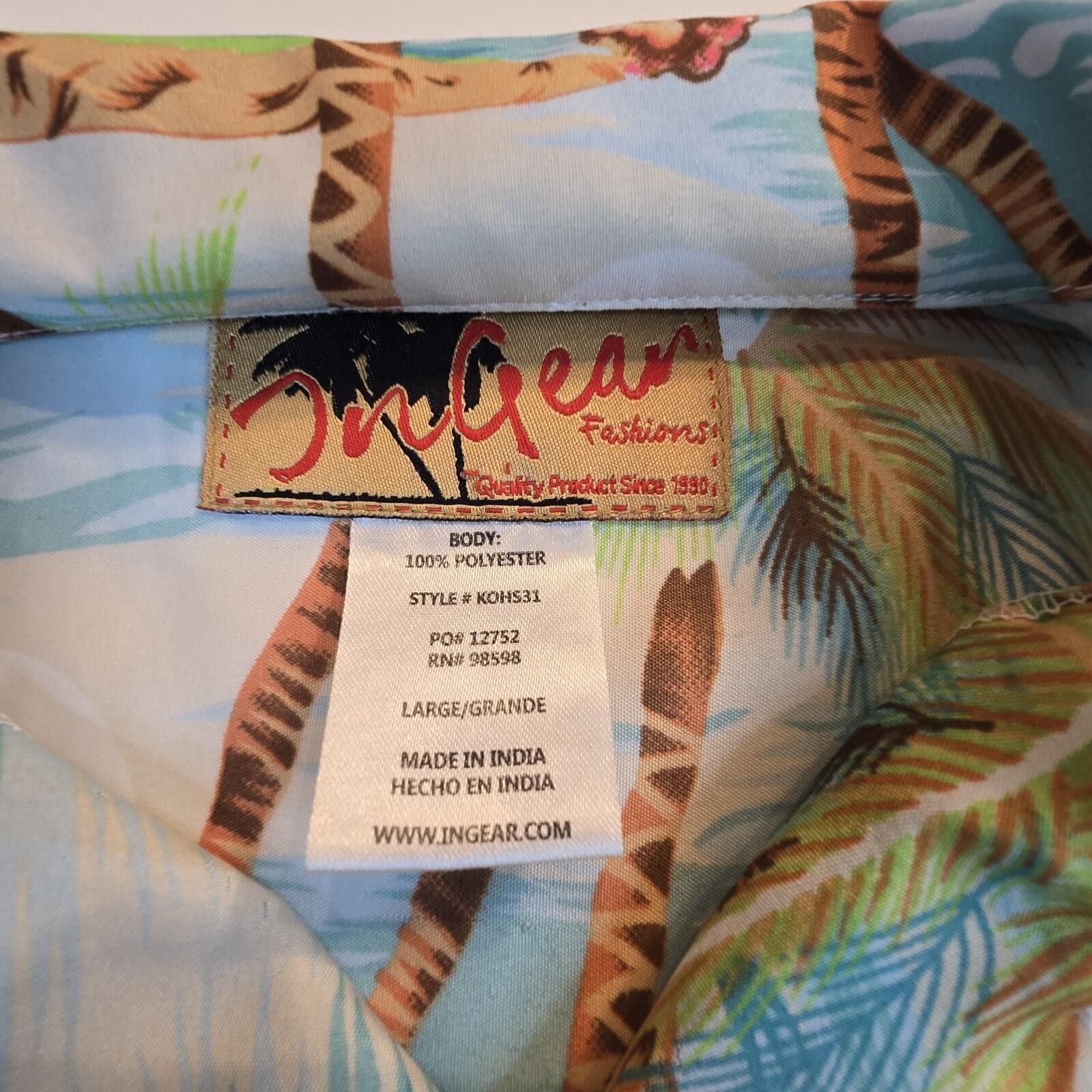 Other In gear Fashion Men Short Sleeve Hawaiian Shirt Size L Size US L / EU 52-54 / 3 - 4 Thumbnail