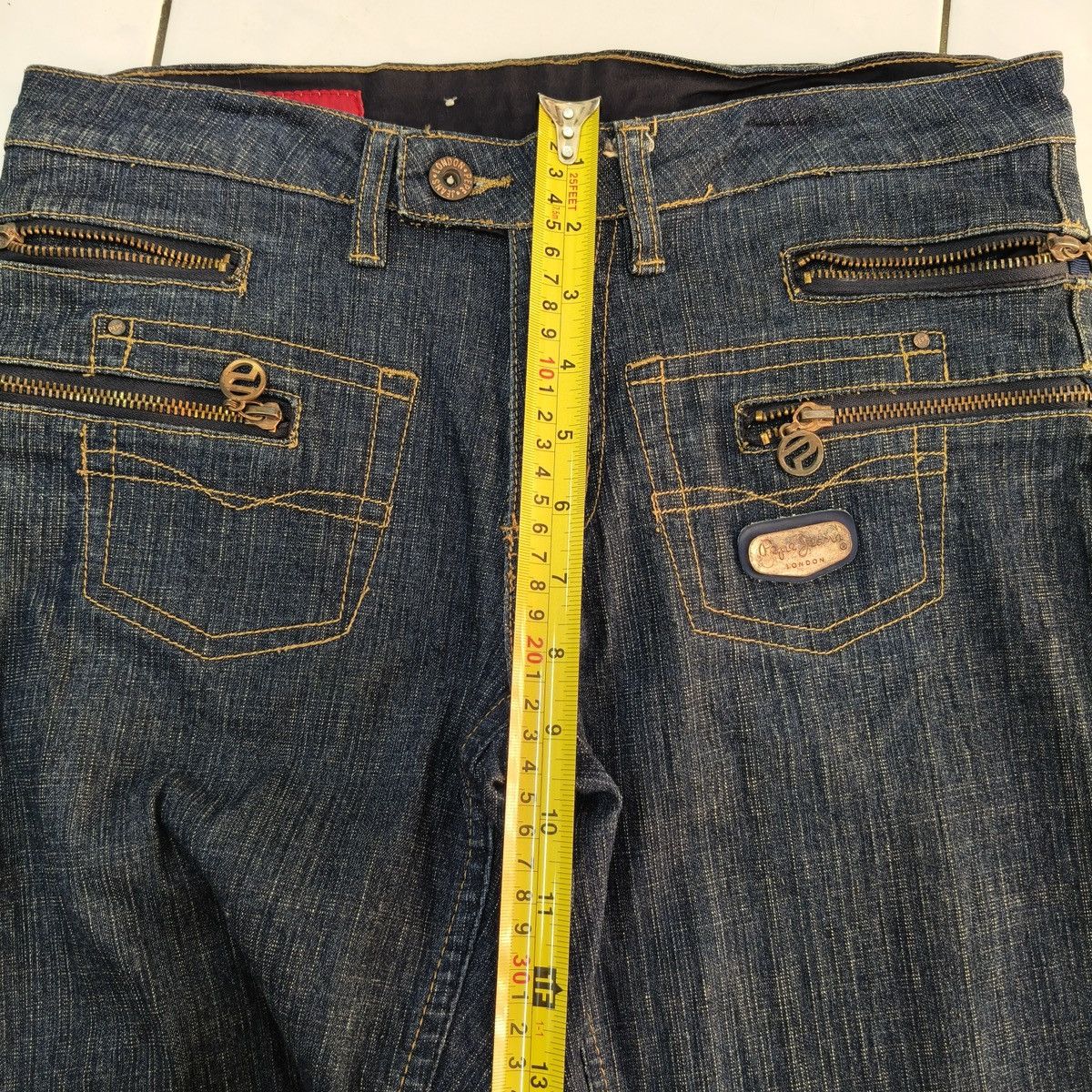Pepe Jeans Vintage Y2K Pepe Jeans Dark Wash Zipper Pocket Denim Size US 30 / EU 46 - 20 Thumbnail