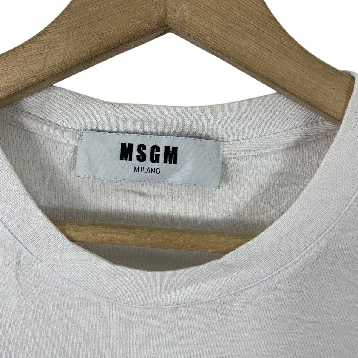MSGM MSGM MILANO Made In ITALY Embossed Logo Patch Tee Shirt Top Size M / US 6-8 / IT 42-44 - 5 Thumbnail