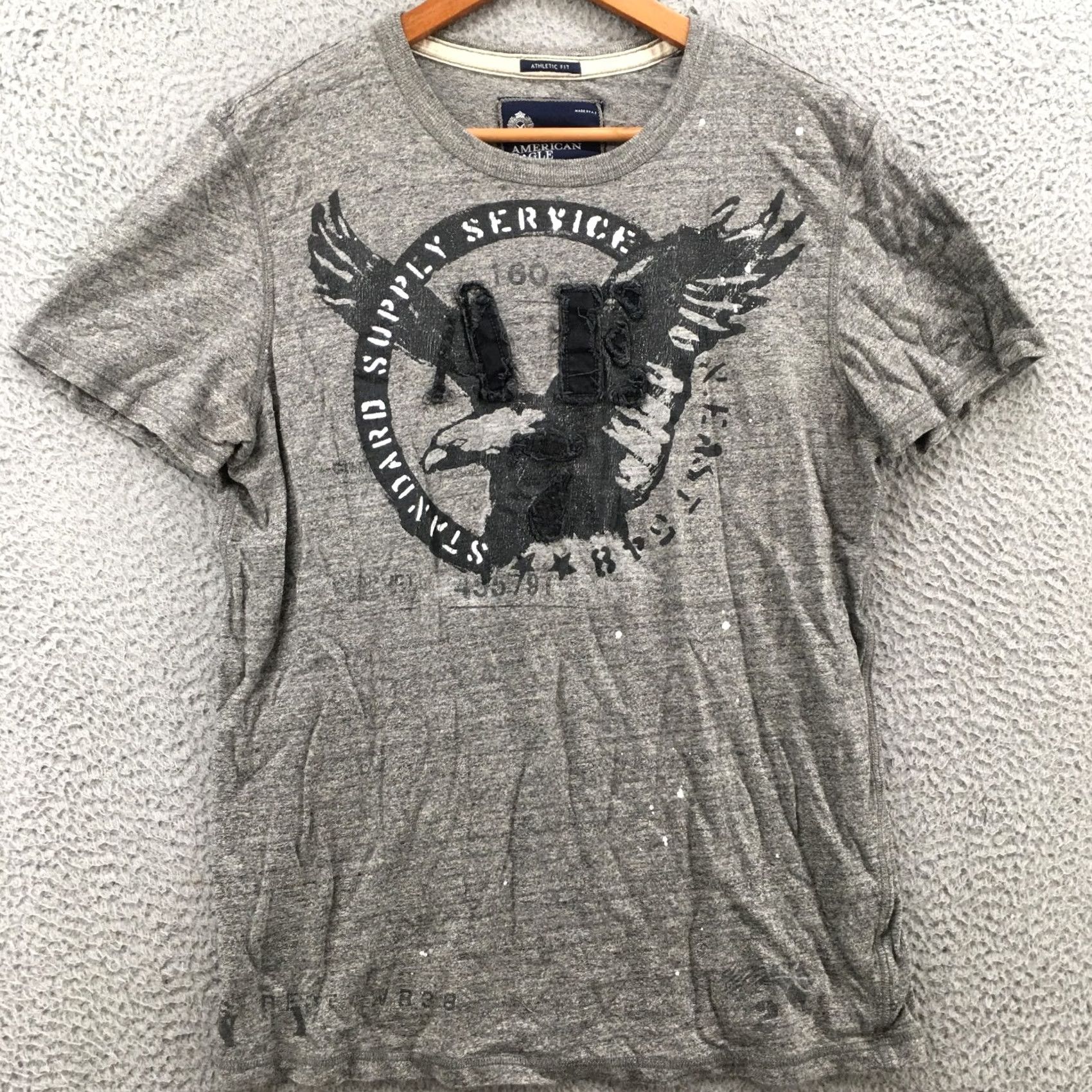 American Eagle Outfitters American Eagle Outfitters Tee Shirt Mens M Gray Graphic Print Cap Sleeve Casual Size US M / EU 48-50 / 2 - 2 Thumbnail