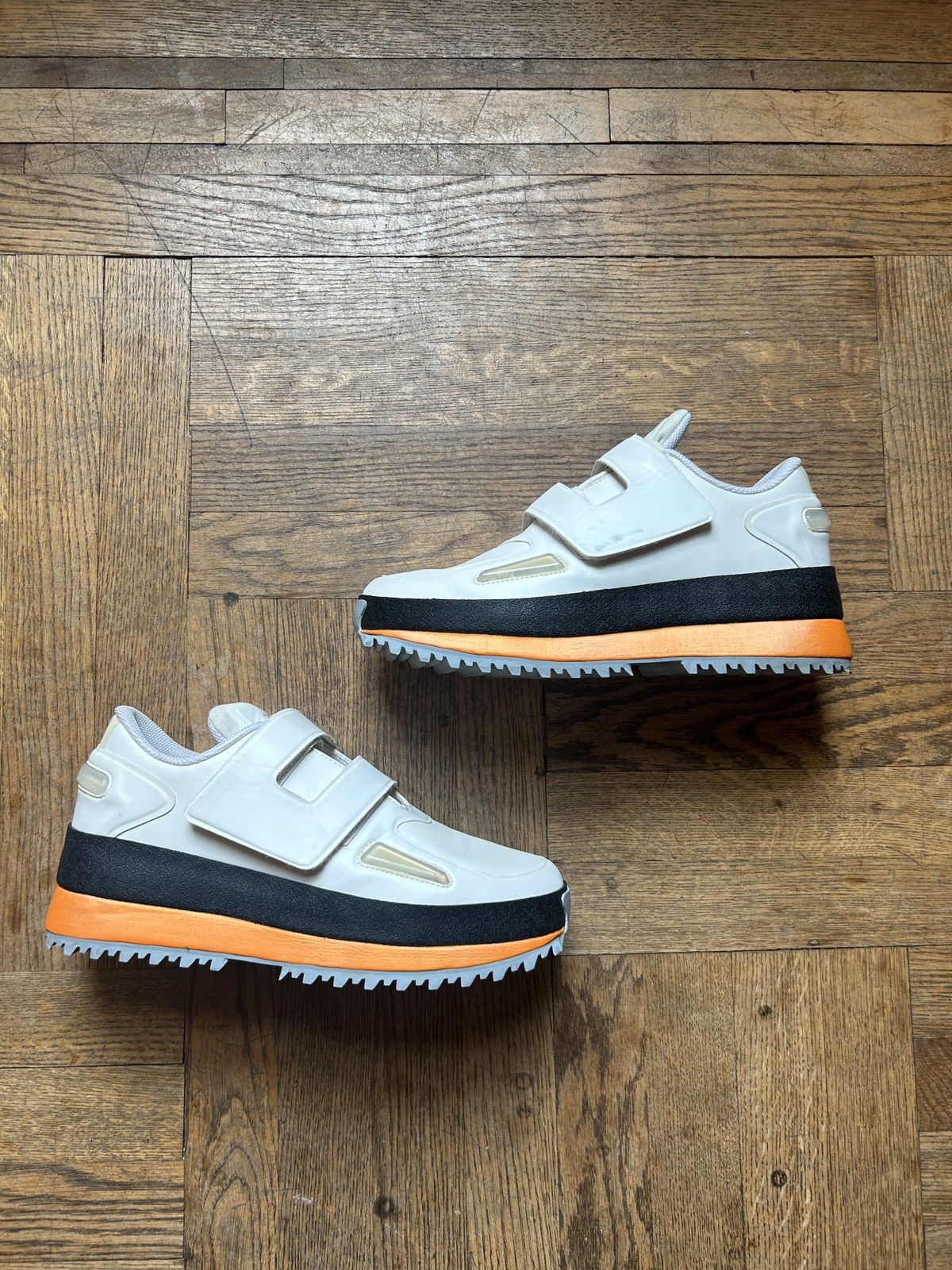 image of Adidas x Raf Simons Fw14 Runway Sample Light Up Velcro Sneakers in White, Men's (Size 9)