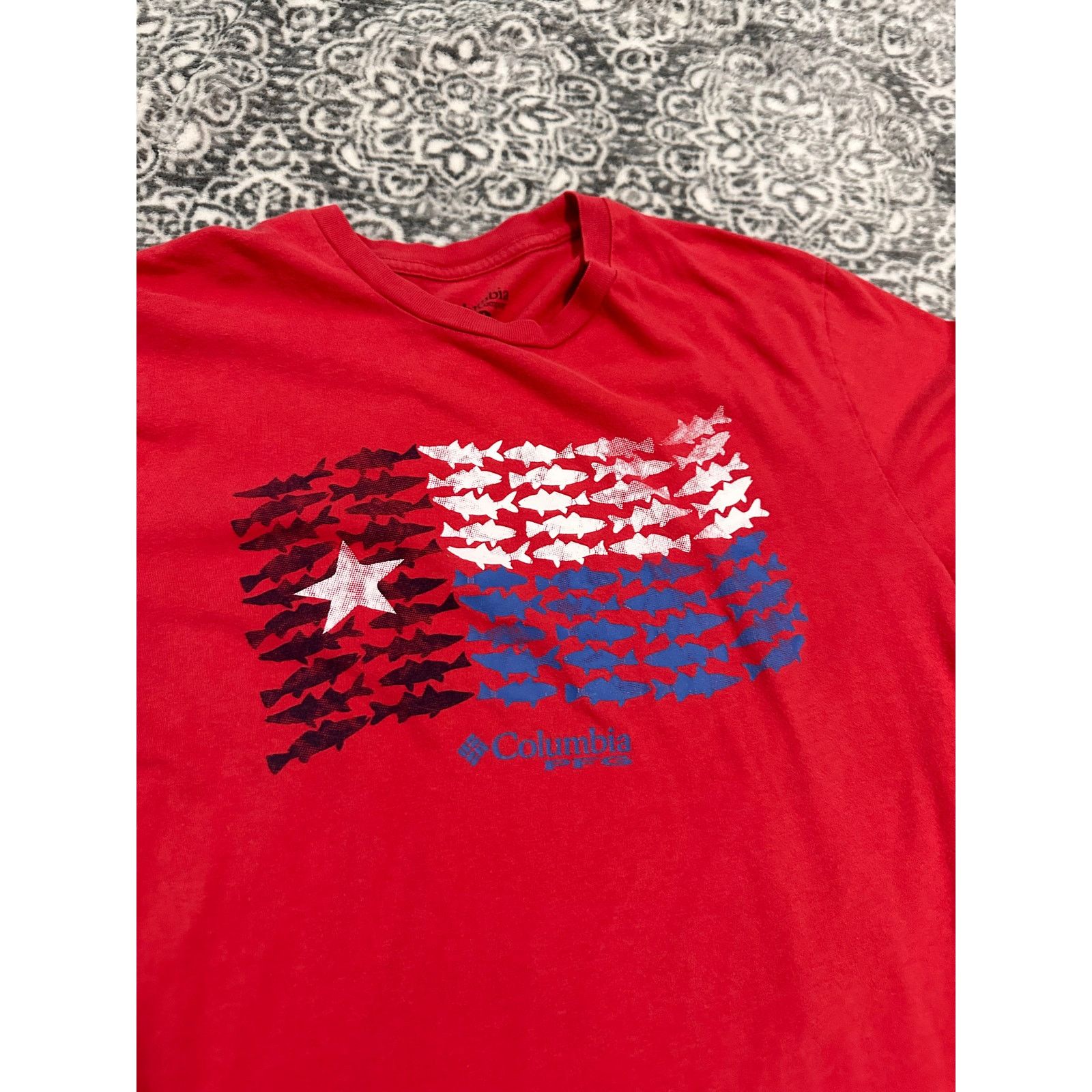 Columbia Columbia PFG Tshirt American Flag Size Medium Short Sleeve Size US M / EU 48-50 / 2 - 3 Thumbnail