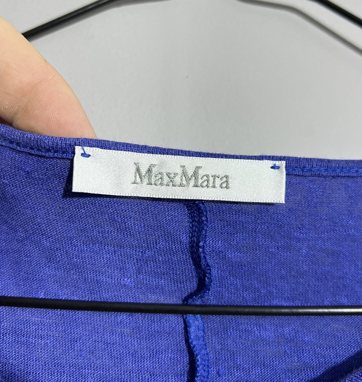 Max Mara × Vintage Vintage Max Mara Blue T-Shirt Size S / US 4 / IT 40 - 6 Thumbnail