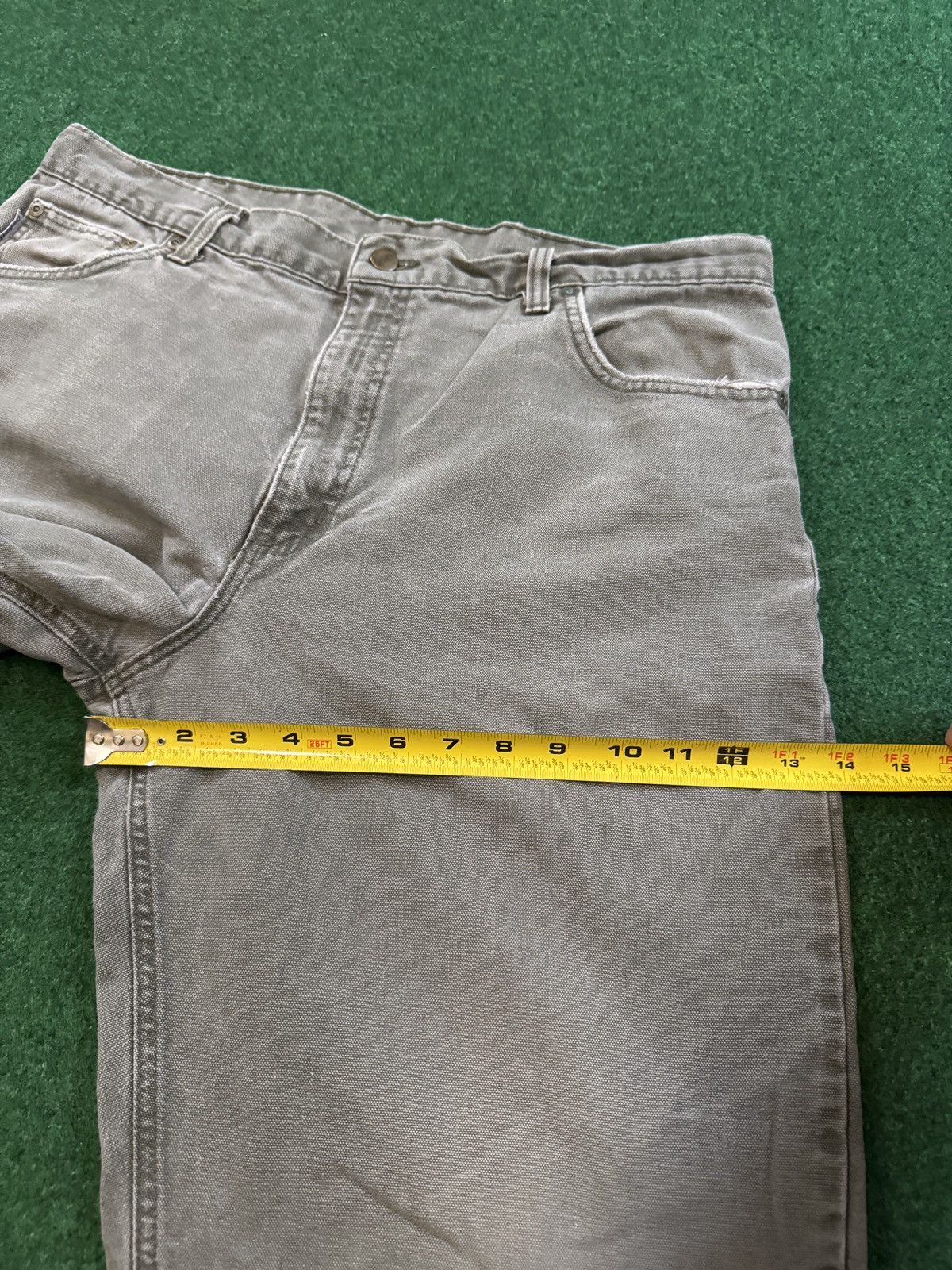Carhartt Vintage 90s Carhartt Moss Green Faded Grunge Baggy Pants Size US 38 / EU 54 - 9 Thumbnail