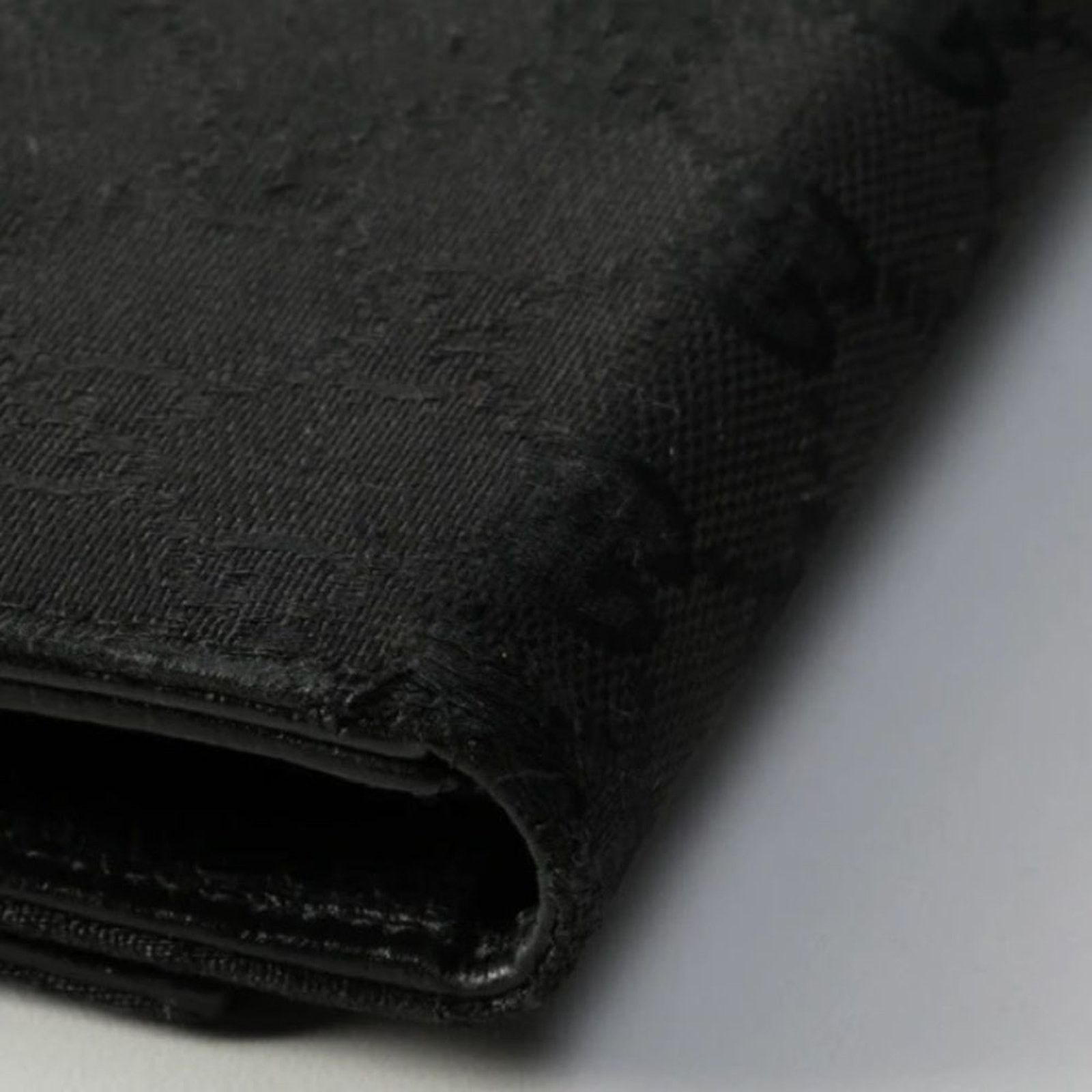 Gucci GUCCI Women's Vintage Black Canvas Horsebit Monogram Wallet Size ONE SIZE - 4 Thumbnail