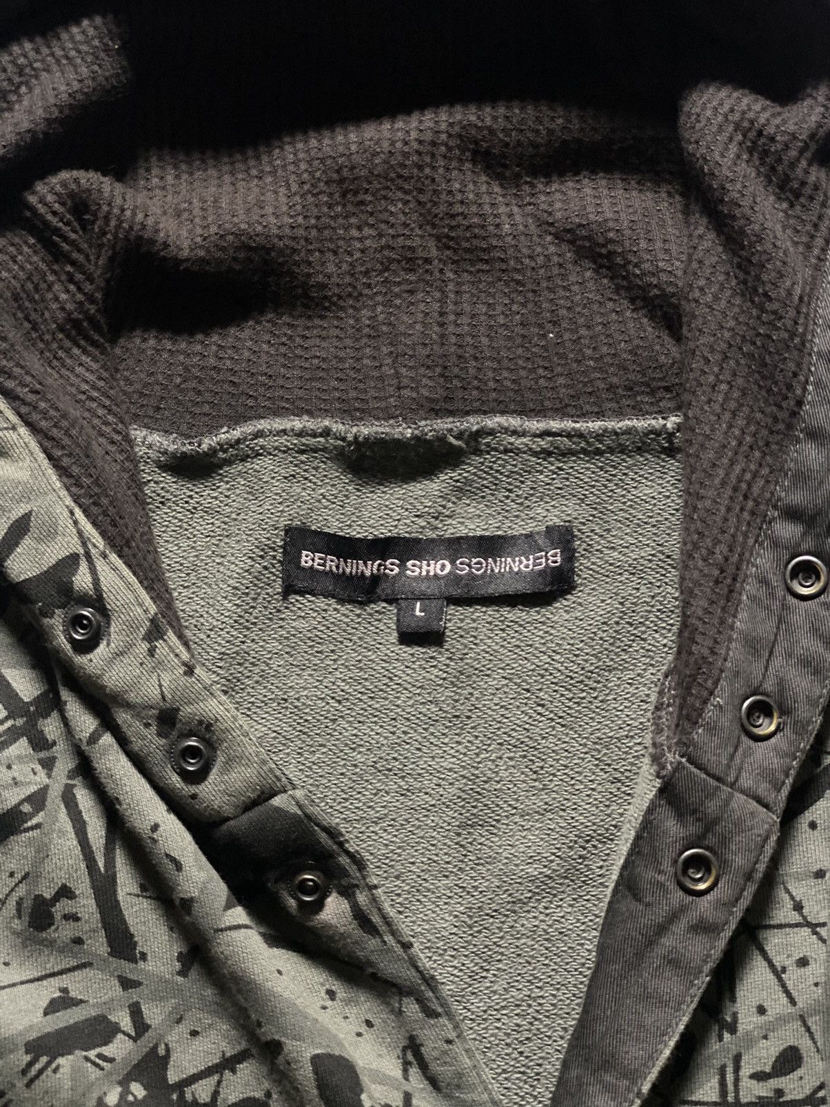 Japanese Brand 2000s Bernings Sho Hoodies Button Up Size US M / EU 48-50 / 2 - 3 Thumbnail