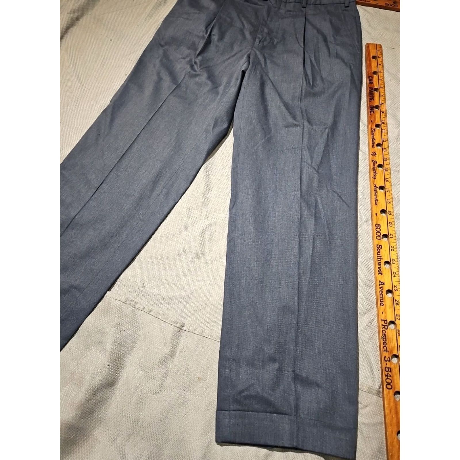 Ermenegildo Zegna Ermenegildo Zegna Pants Mens Size 36 Blue Pleated Dress Casual Trousers Size US 36 / EU 52 - 5 Thumbnail