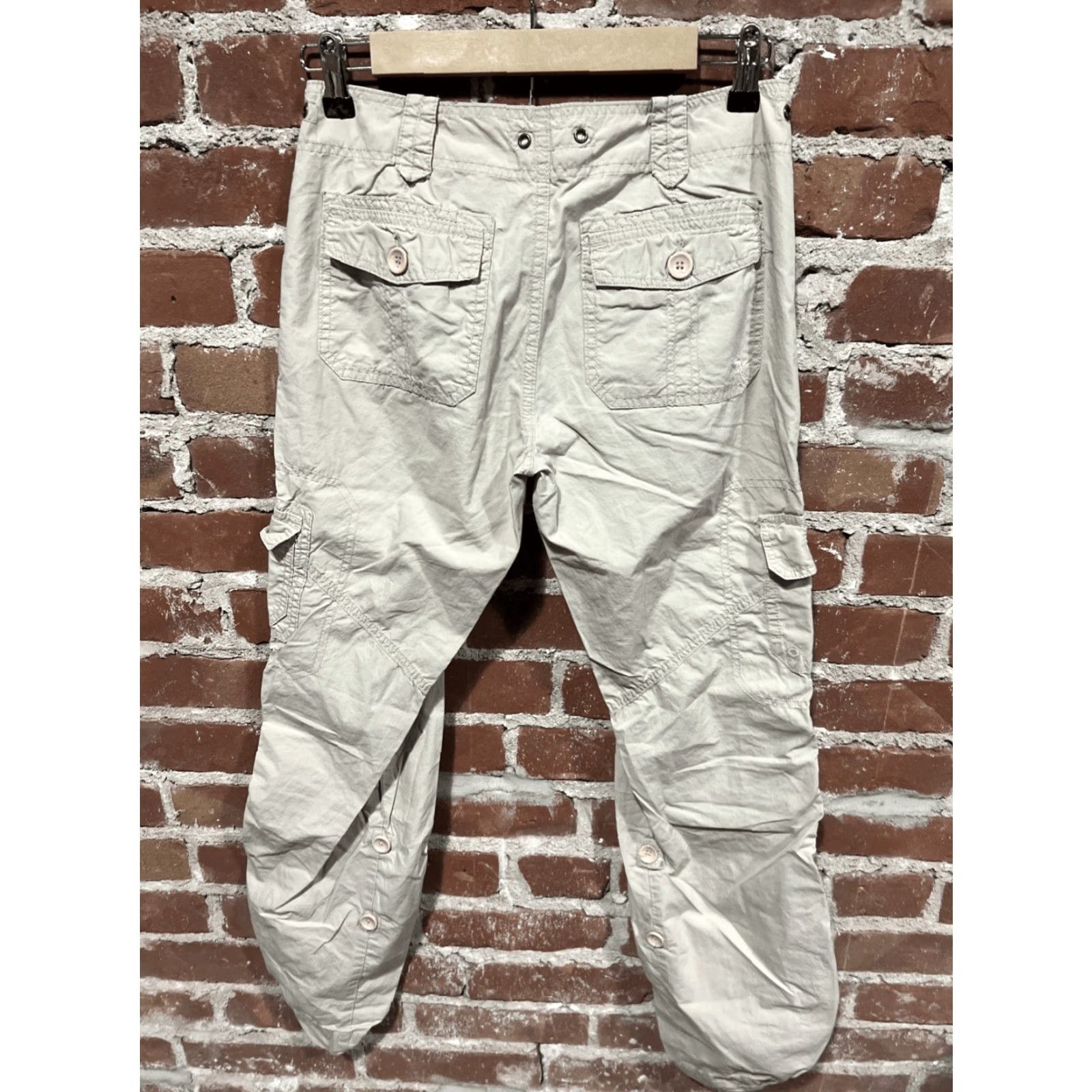 Abercrombie & Fitch VINTAGE Abercrombie & Fitch Cargo Pants Women L Beige Tan Army Cargo Pants Size 36" / US 14 / IT 50 - 3 Thumbnail