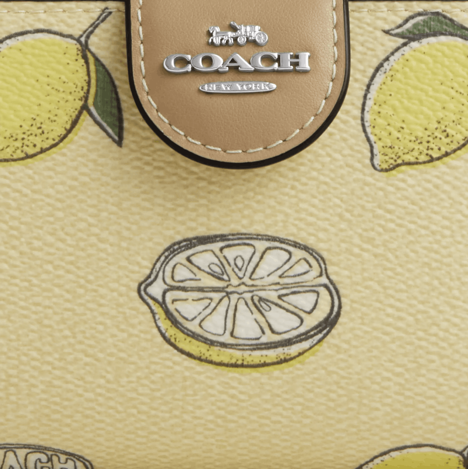Coach Medium Corner Zip Wallet With Lemon Print CAP02 Size ONE SIZE - 3 Thumbnail