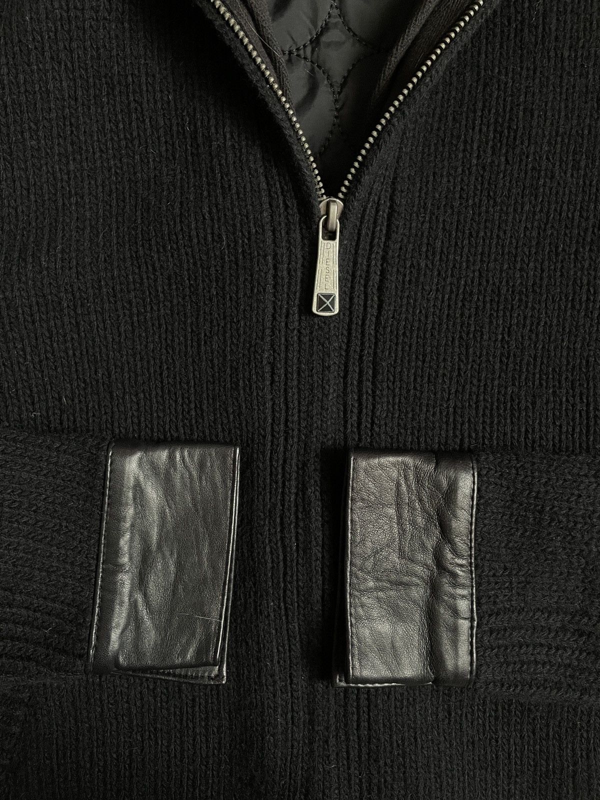 Diesel × Japanese Brand AvantGarde Y2K Japanese Vintage Knit Black Sweater Diesel Size XS / US 0-2 / IT 36-38 - 8 Thumbnail