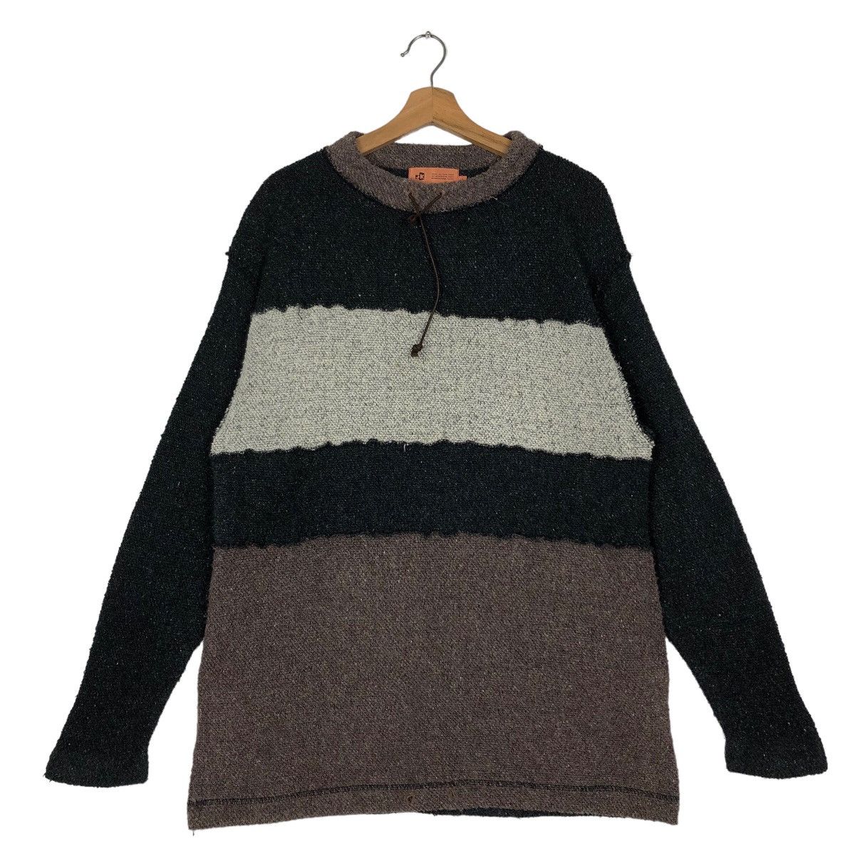 Japanese Brand 🔥90’s Knit Handmade Sweatshirt Mr.Junko Made in Japan Size US L / EU 52-54 / 3 - 1 Thumbnail