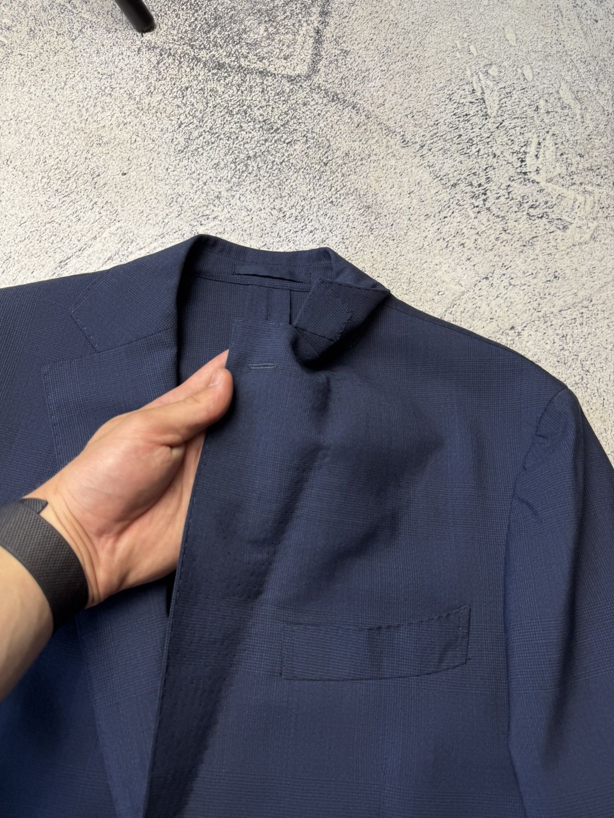 Suitsupply Mens Suitsupply Havana Patch UL Blue Wool Suit Size 46R - 6 Thumbnail