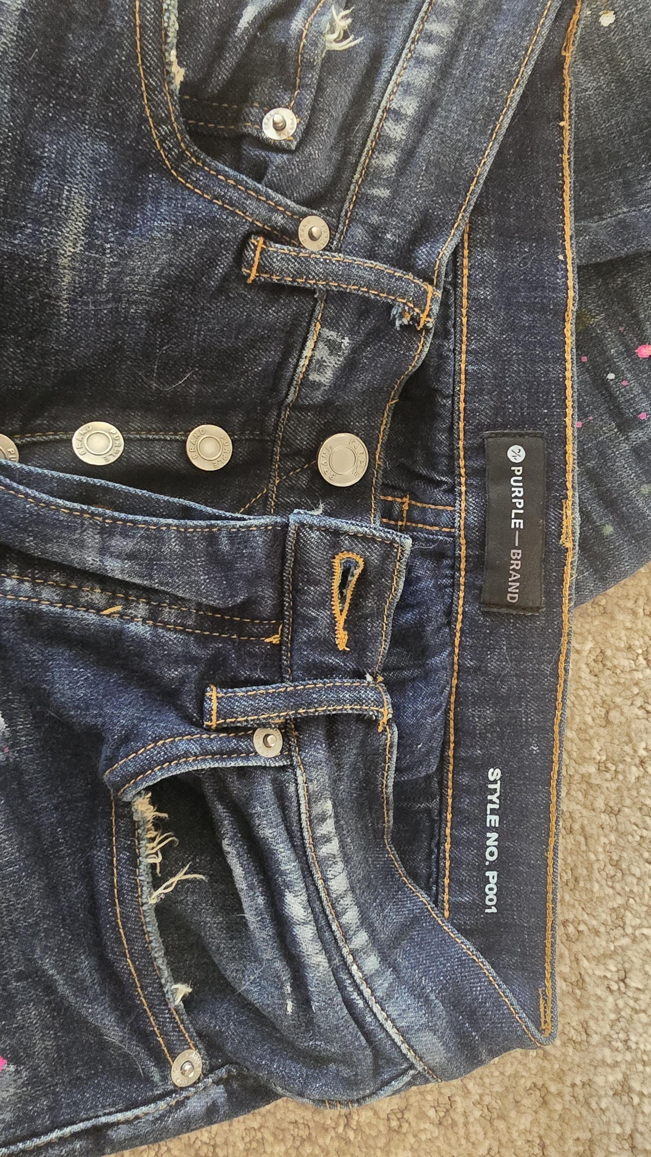 Purple Brand Purple Brand P001 Limited Edition Splatter Jeans BBC SUPREME Size US 28 / EU 44 - 6 Thumbnail