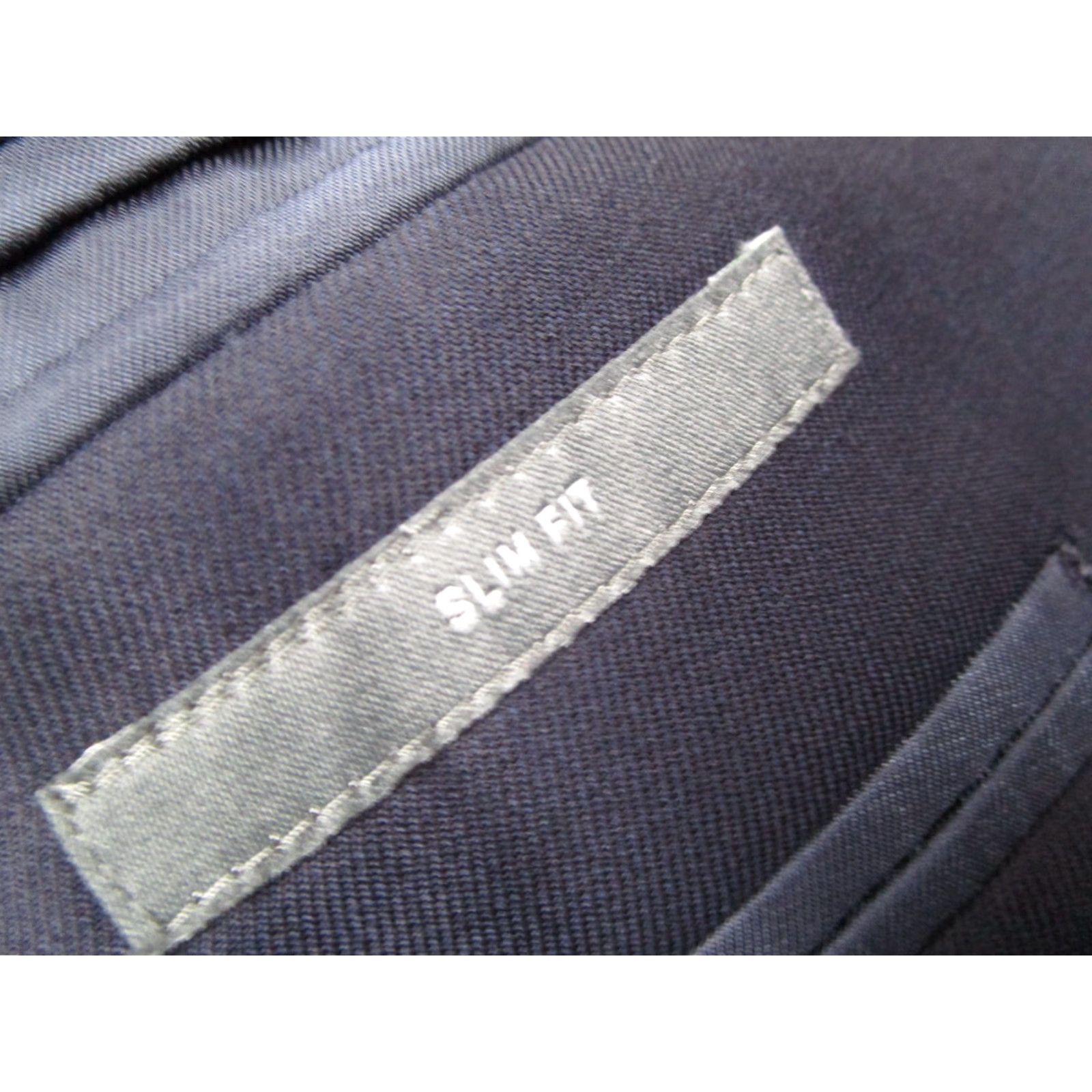 Bonobos Bonobos Slim Fit Blue Wool Blazer Mens 46 Regular 2 Button Double-Vented Solid Designer Size 46R - 6 Thumbnail