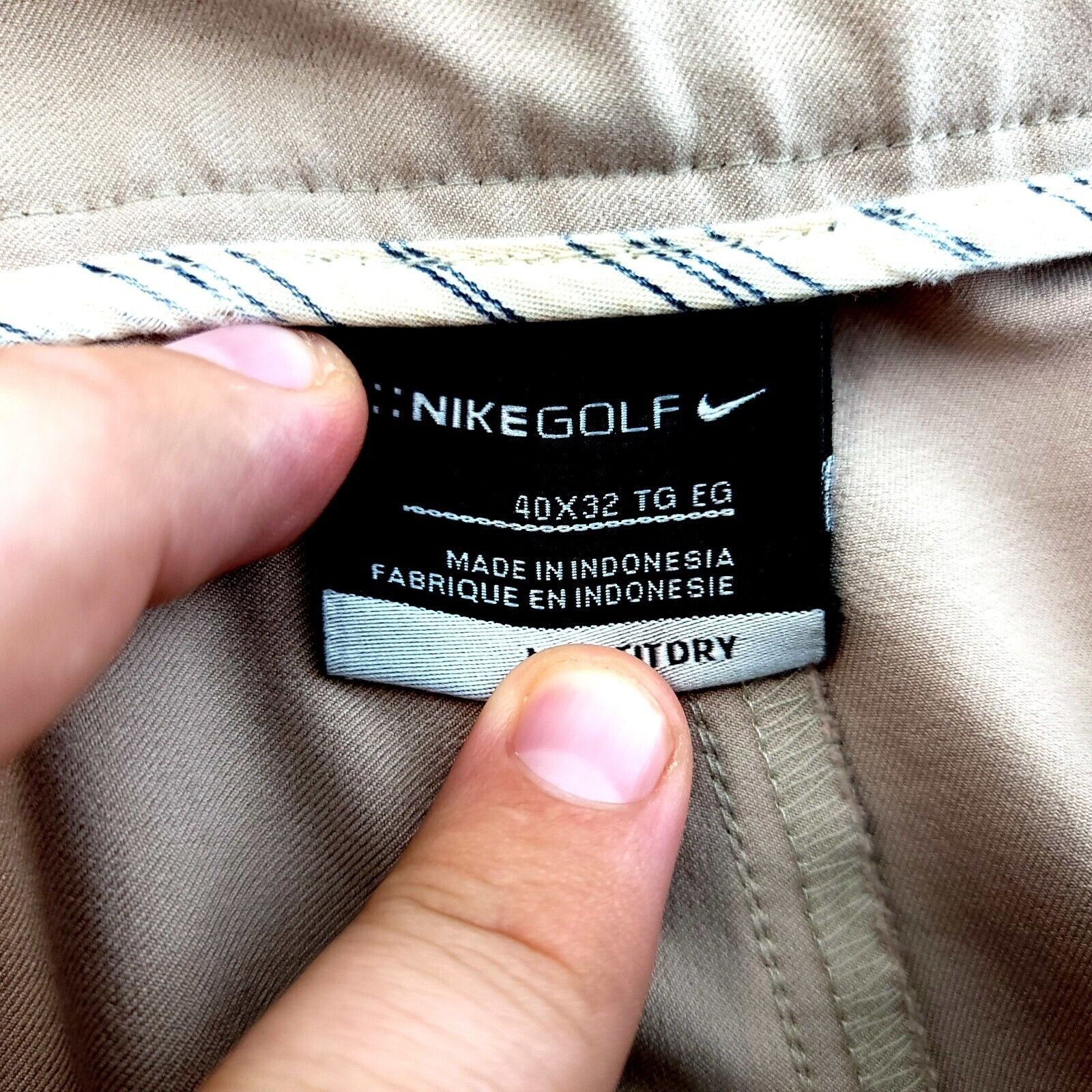 Nike DAMAGED Nike Golf Tan Pleated Cuffed High Rise Polyester Chi Size US 40 / EU 56 - 6 Thumbnail