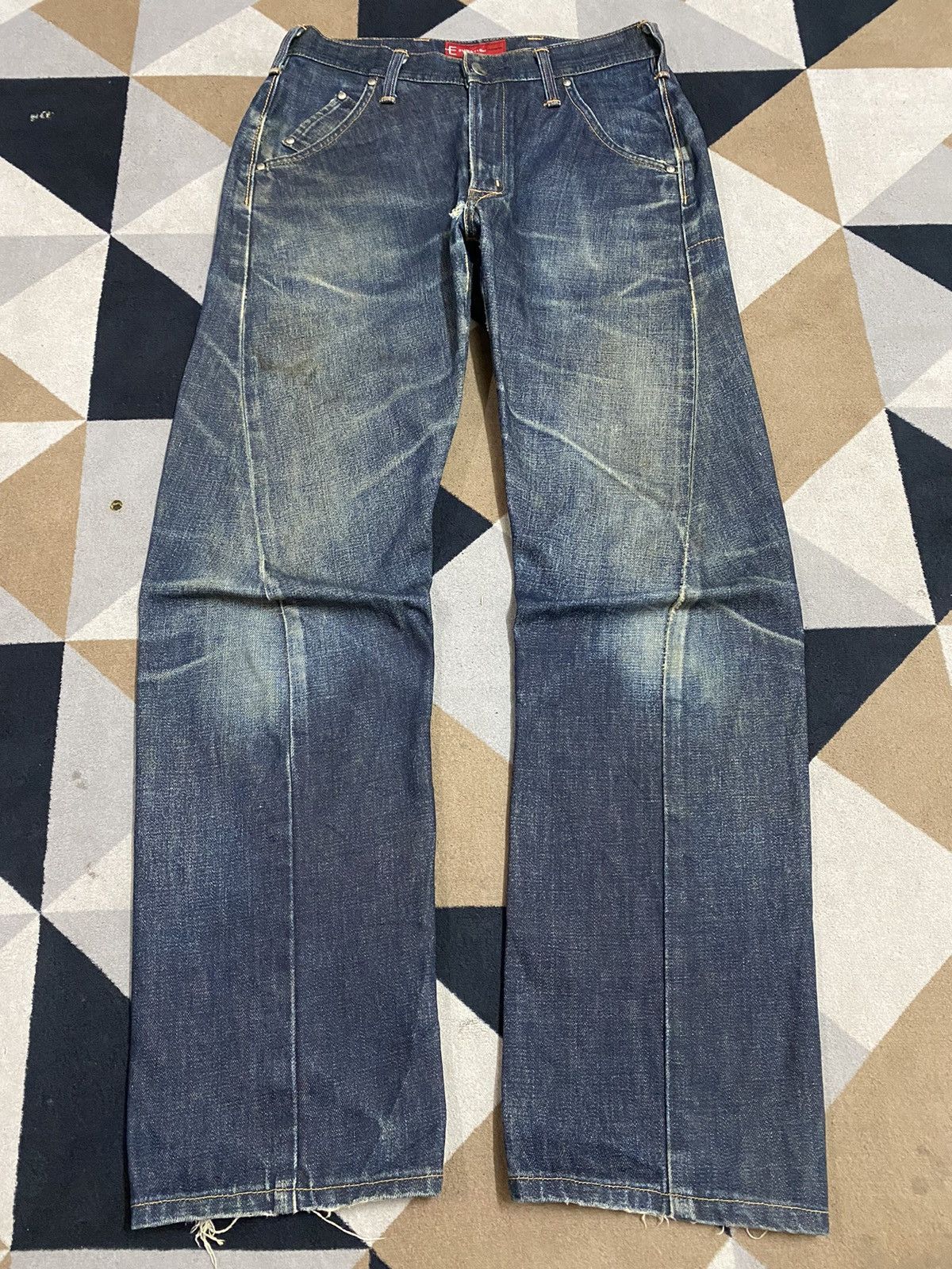 Edwin Edwin Japanese denim jeans with a unique, distressed jeans Size US 29 - 1 Thumbnail