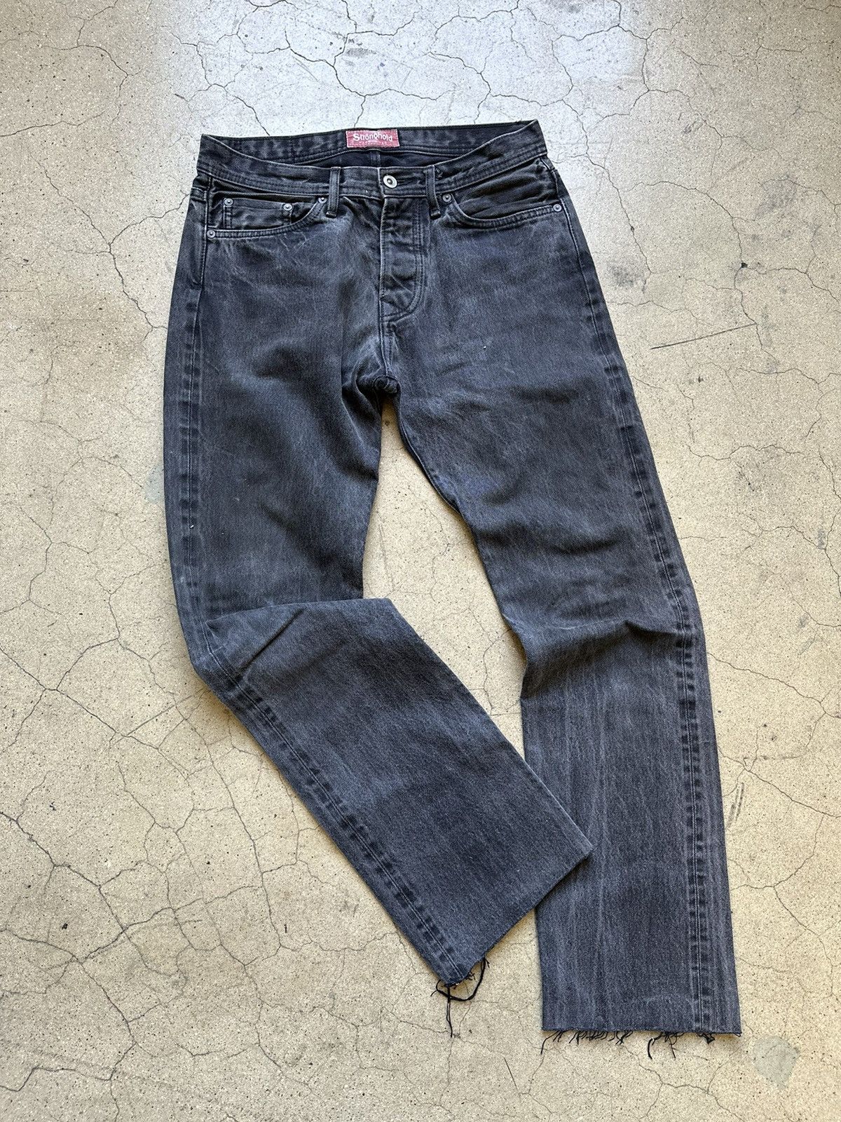 Image of Stronghold Black Stone Washed Usa Made Selvedge Denim, Men's (Size 31)