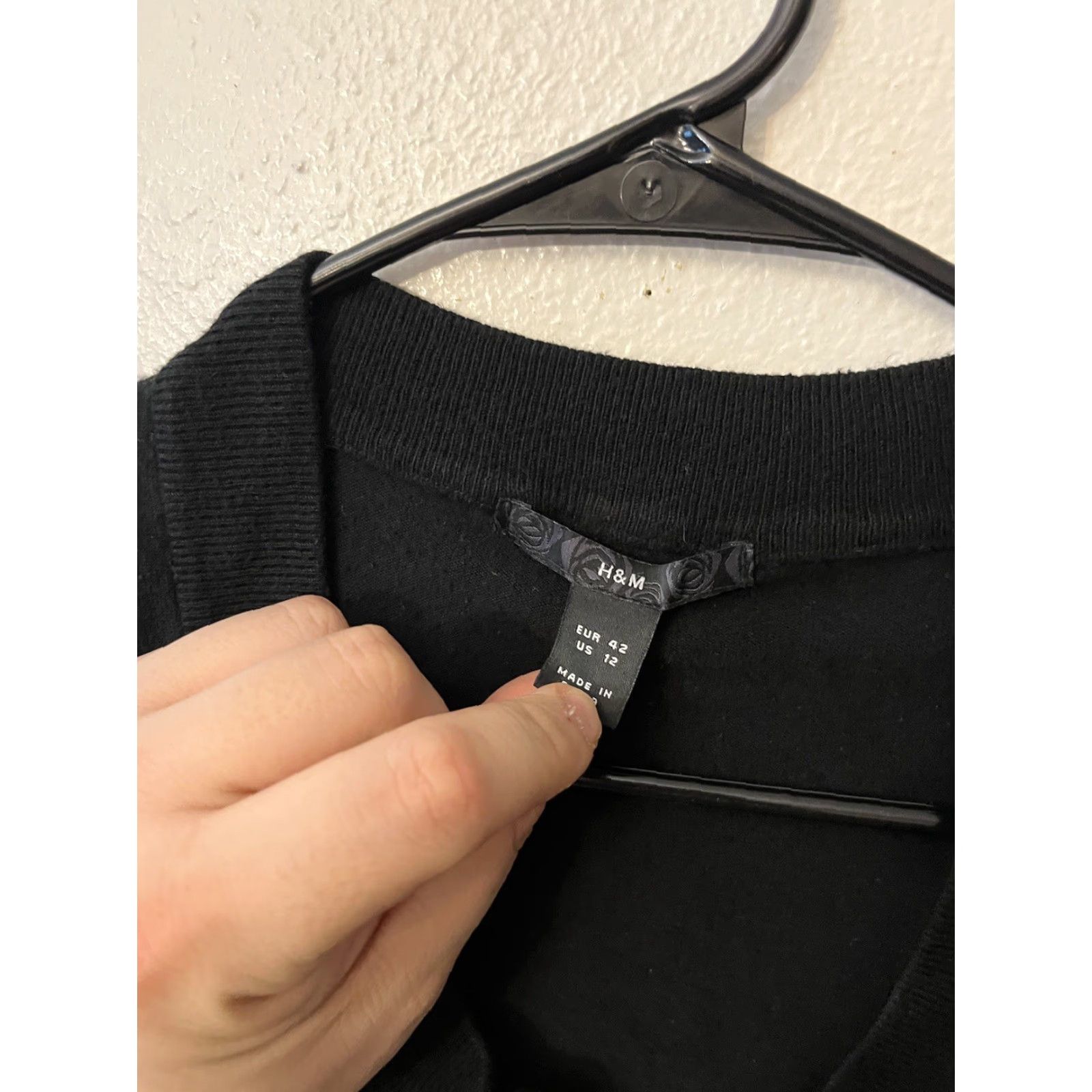 H&M VINTAGE H&M Cardigan Sweater Womens Size 12 Black Lightweight Long Sleeve Retro with Pockets Size XL / US 12-14 / IT 48-50 - 2 Thumbnail