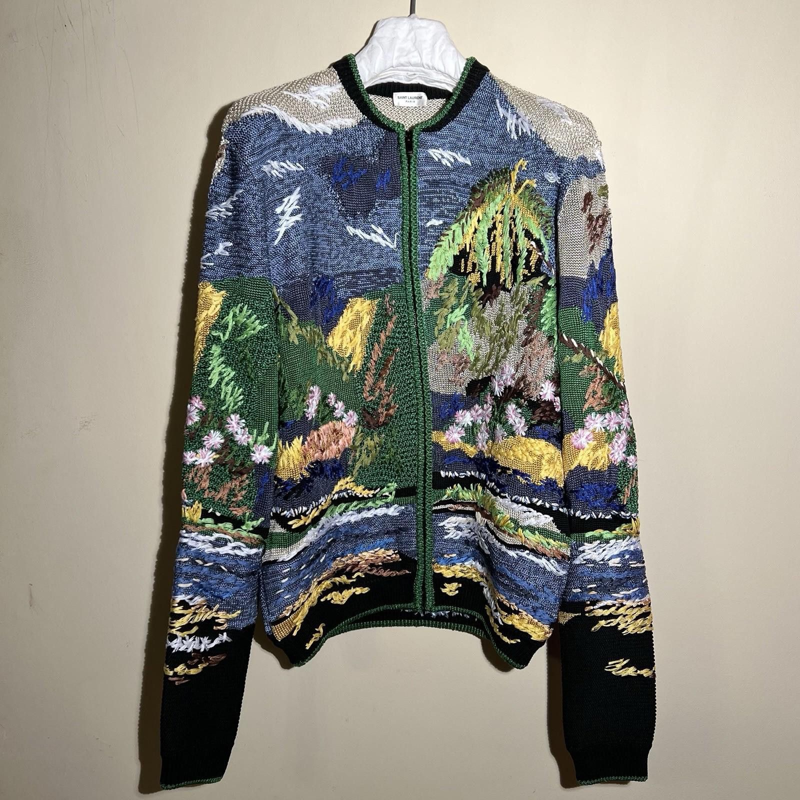 Saint Laurent Paris SAINT LAURENT Paris Teddy Jacket Tropical Jacquard Size US L / EU 52-54 / 3 - 1 Thumbnail
