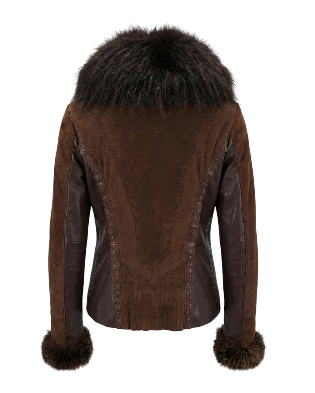 Roberto Cavalli ARCHVIE FOX FUR SHEARLING LEATHER JACKET Size S / US 4 / IT 40 - 2 Thumbnail
