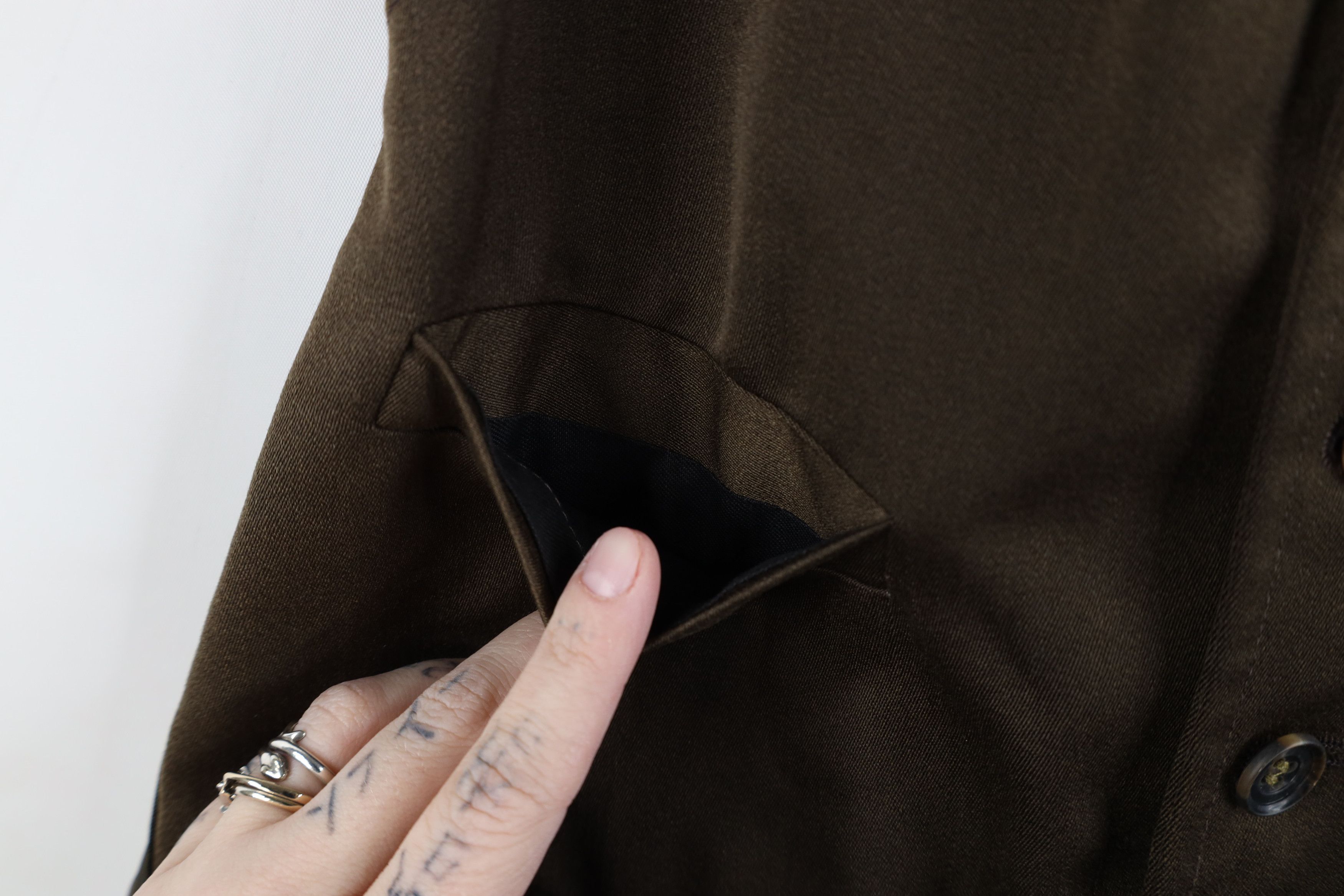 Vintage Vintage 50s 60s Rockabilly Gabardine Vest Jacket Brown USA Size US S / EU 44-46 / 1 - 7 Thumbnail