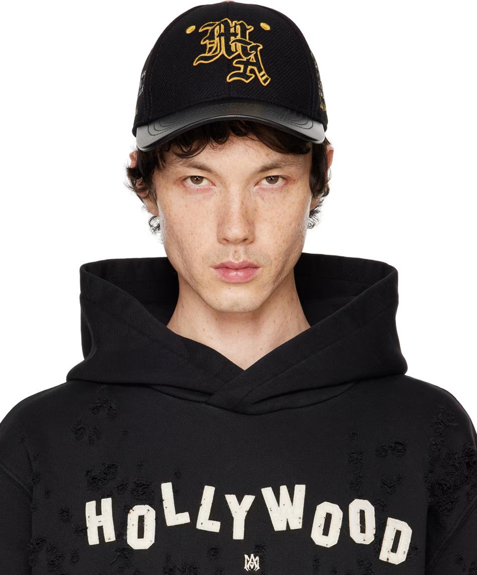 Amiri AMIRI Black & Yellow 'MA' Varsity Cap Size ONE SIZE - 1 Thumbnail