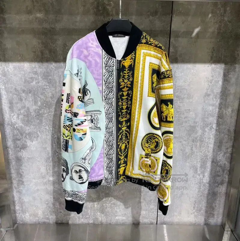 Versace Versace Men's Colorful Cotton Jacket . Size US L / EU 52-54 / 3 - 1 Thumbnail