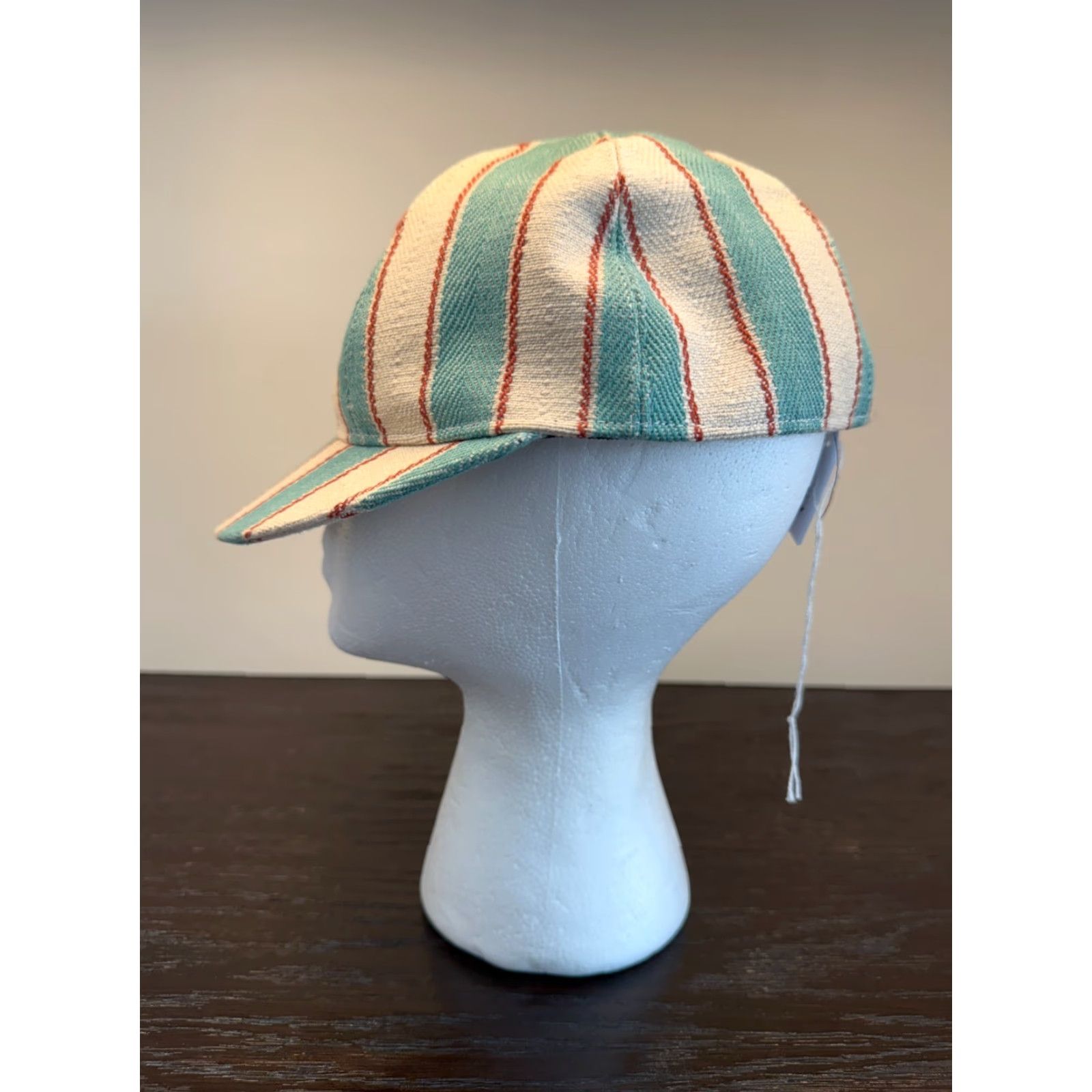 Vintage Anthony Peto Hat Mens Small Schoolboy Cricket Green Twill Cap Made in France Size ONE SIZE - 5 Thumbnail