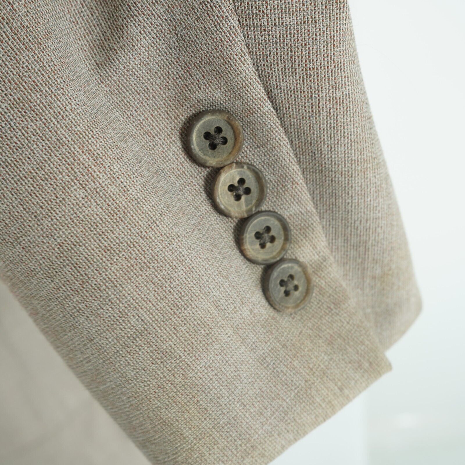 Hart Schaffner Marx Hart Schaffner Marx Christian Dior Wool Tan Red Green Check Size 40L - 3 Thumbnail