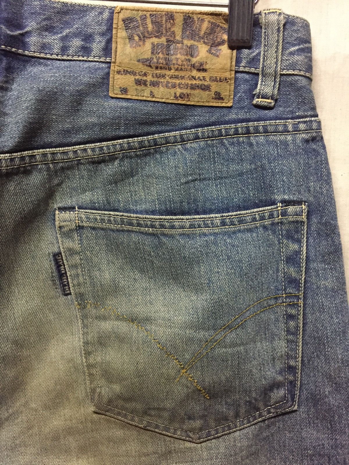 Blue Blue Japan × HOLLYWOOD RANCH MARKET Blue Blue Japan Distressed Denim Size US 33 - 5 Thumbnail
