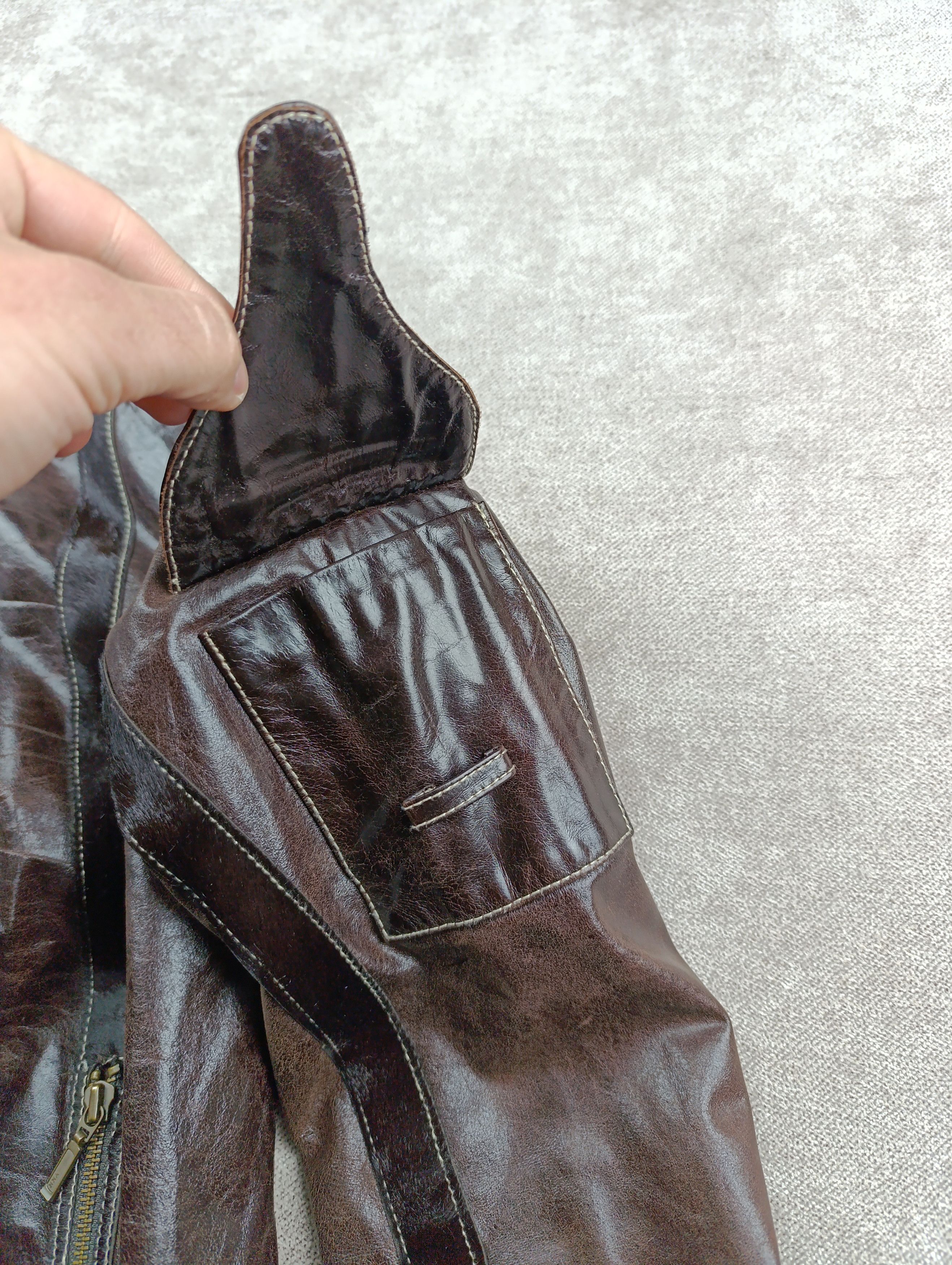 Versace Versace Womens Vintage Leather Avant-garde Jacket Size XS / US 0-2 / IT 36-38 - 6 Thumbnail