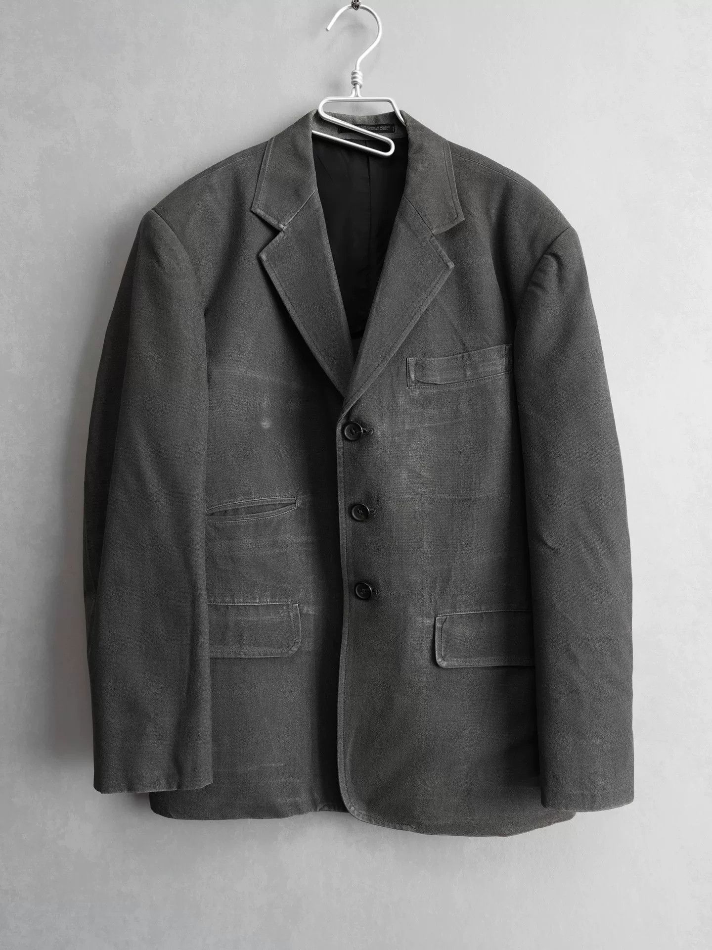 Yohji Yamamoto Yohji Yamamoto Gray Silk Jacket Size US M / EU 48-50 / 2 - 1 Thumbnail