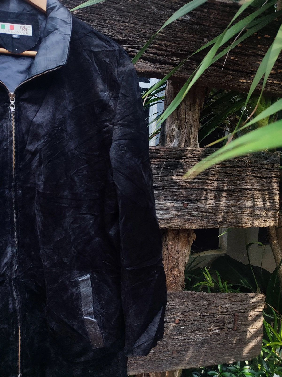 Designer × Vintage Vintage Italy Mode Long Jacket –Real Leather Collar Size US L / EU 52-54 / 3 - 4 Thumbnail
