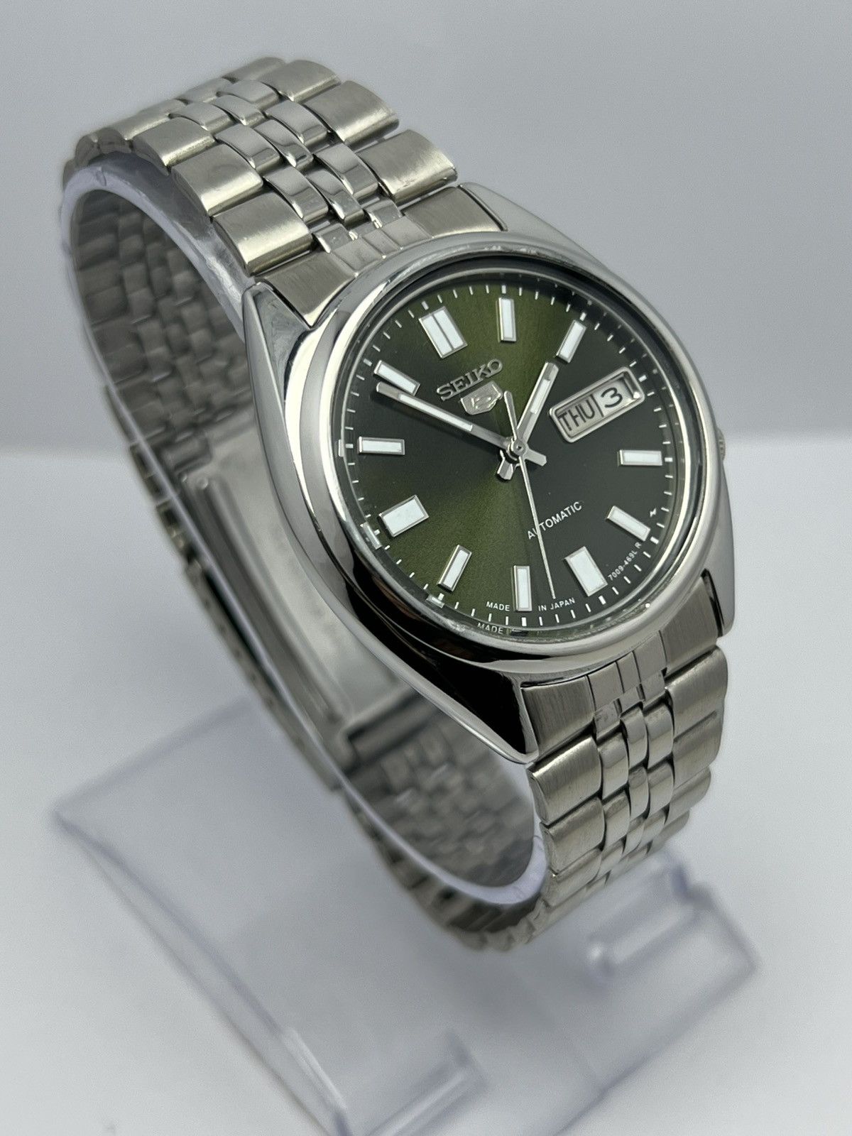 Seiko Seiko 5 Automatic Baton Dial Wrist Watch Day/Date Japan Size 36 - 15 Thumbnail