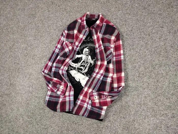 Flannel Vintage Flannel Shirt Checkered Travis Scott Style Hype Size US L / EU 52-54 / 3 - 4 Thumbnail