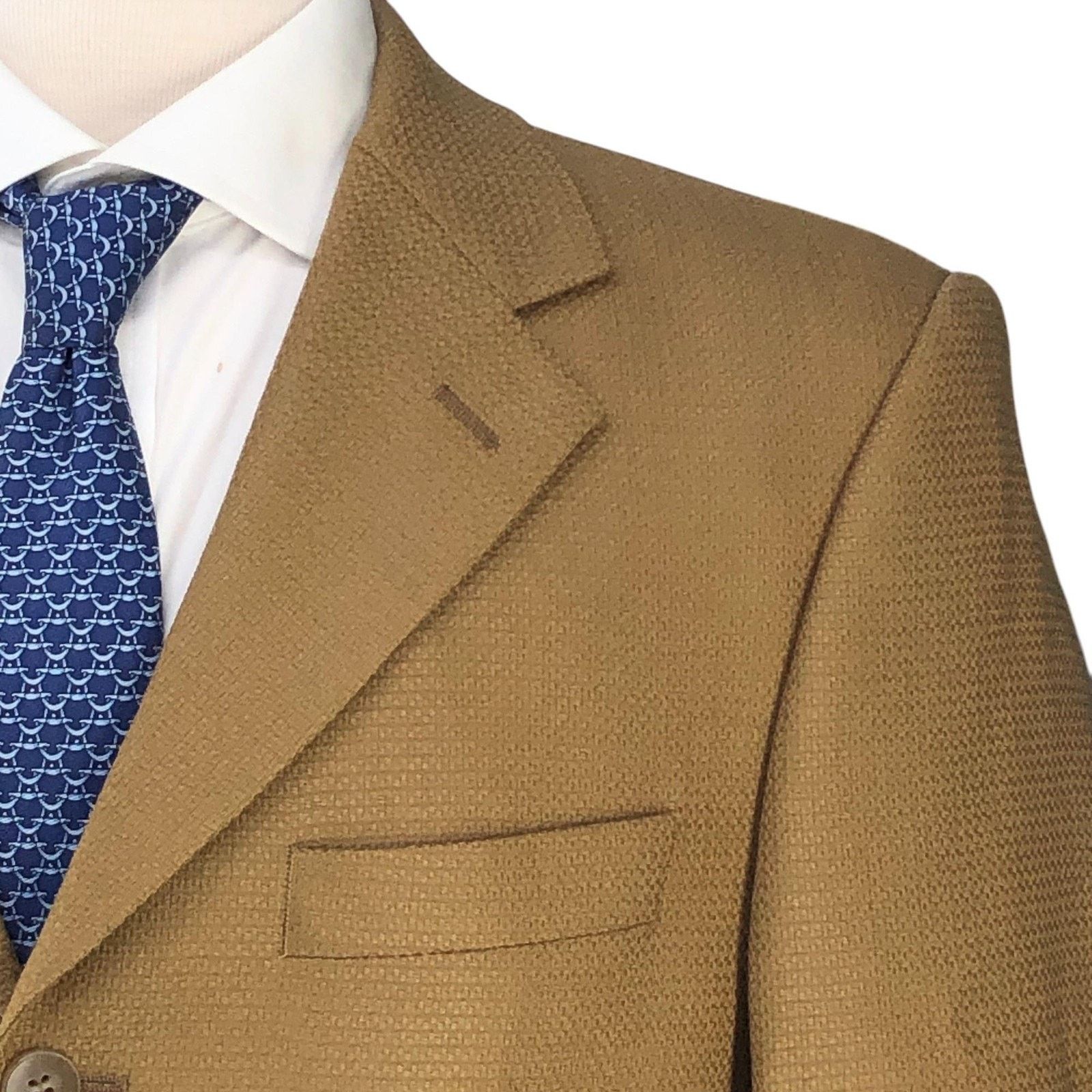 Daniel Hechter Daniel Hechter Blazer 40R Camel Wool Sport Coat Three Button Size 40R - 4 Thumbnail