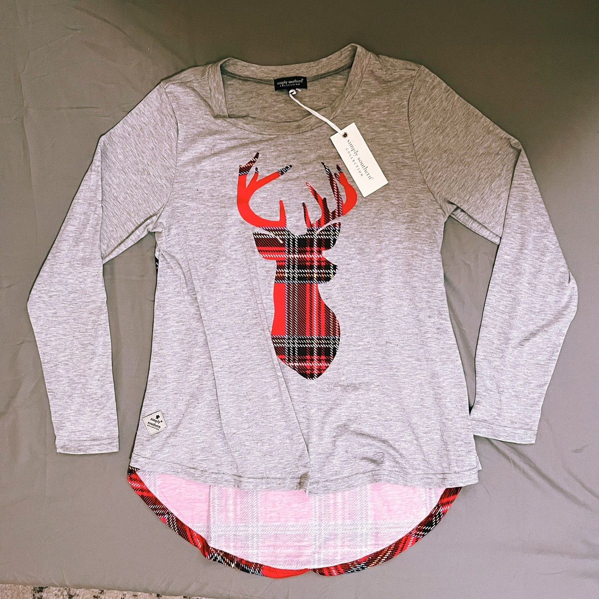 Southern Tide Simply Southern oh Deer Plaid Hi Low pajamas cozy tunic free Size S / US 4 / IT 40 - 3 Thumbnail