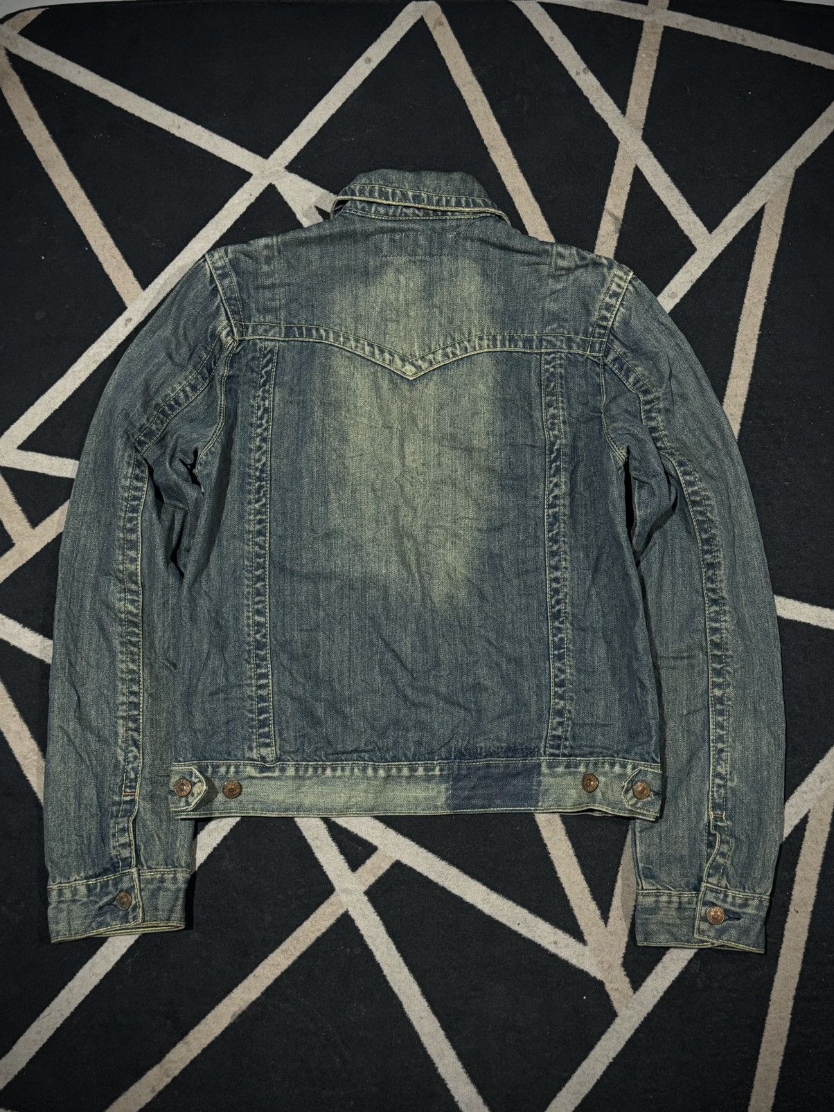 Hysteric Glamour Distressed Denim Trucker Jacket Japanese Companny Size US M / EU 48-50 / 2 - 2 Thumbnail