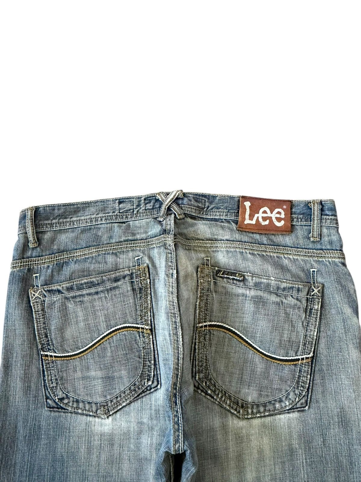 Lee Vintage Lee Pipes Mud Wash Distress Loose Jeans Size US 36 / EU 52 - 4 Thumbnail