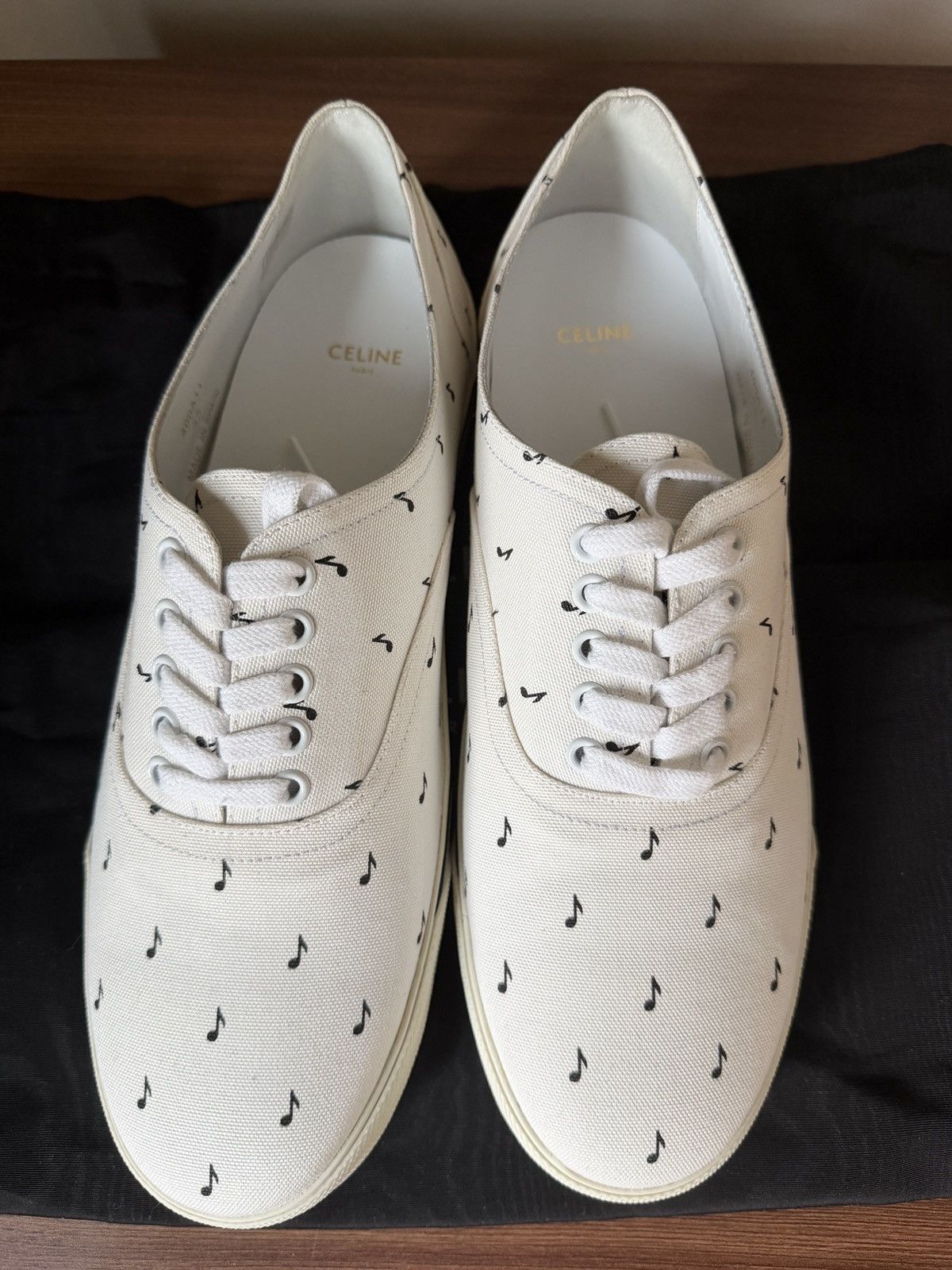 Celine Celine White Elliot Music Note GAT - BNIB - Hedi Slimane Size US 11.5 / EU 44-45 - 2 Thumbnail