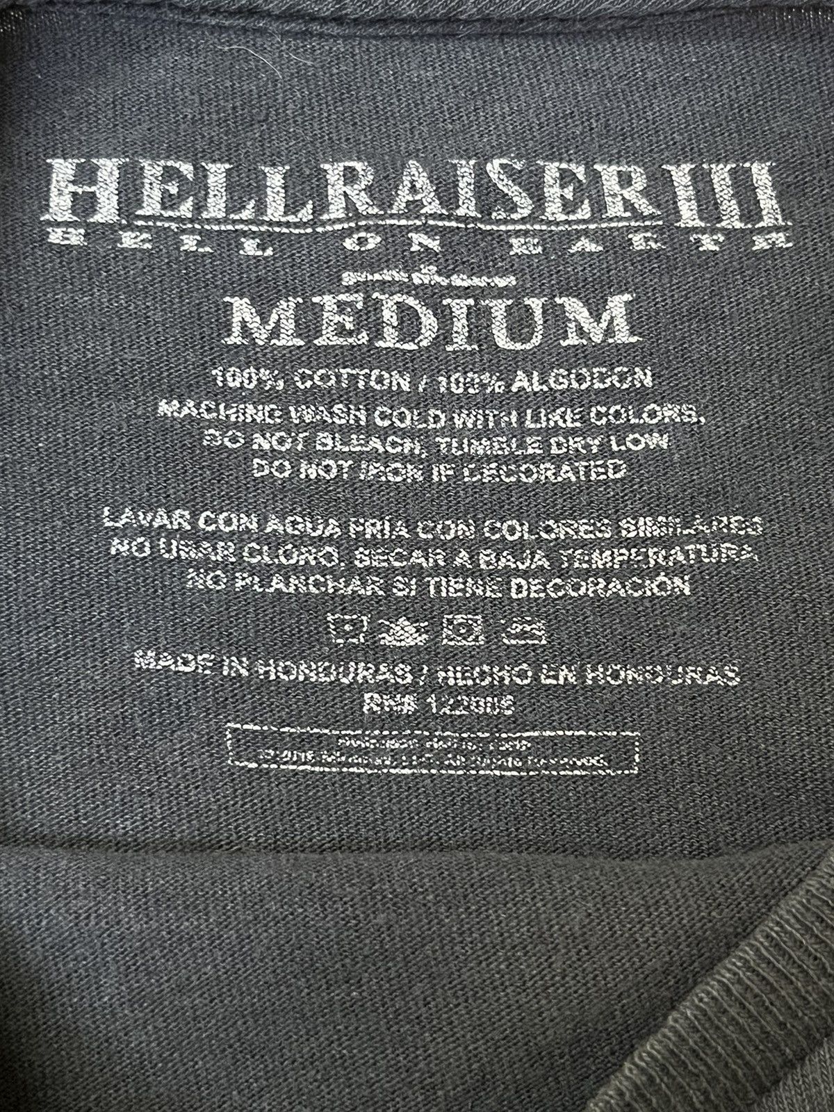 Vintage HORROR🔥HELL RAISER III HORROR MOVIE TEE SHIRT Size US M / EU 48-50 / 2 - 9 Thumbnail