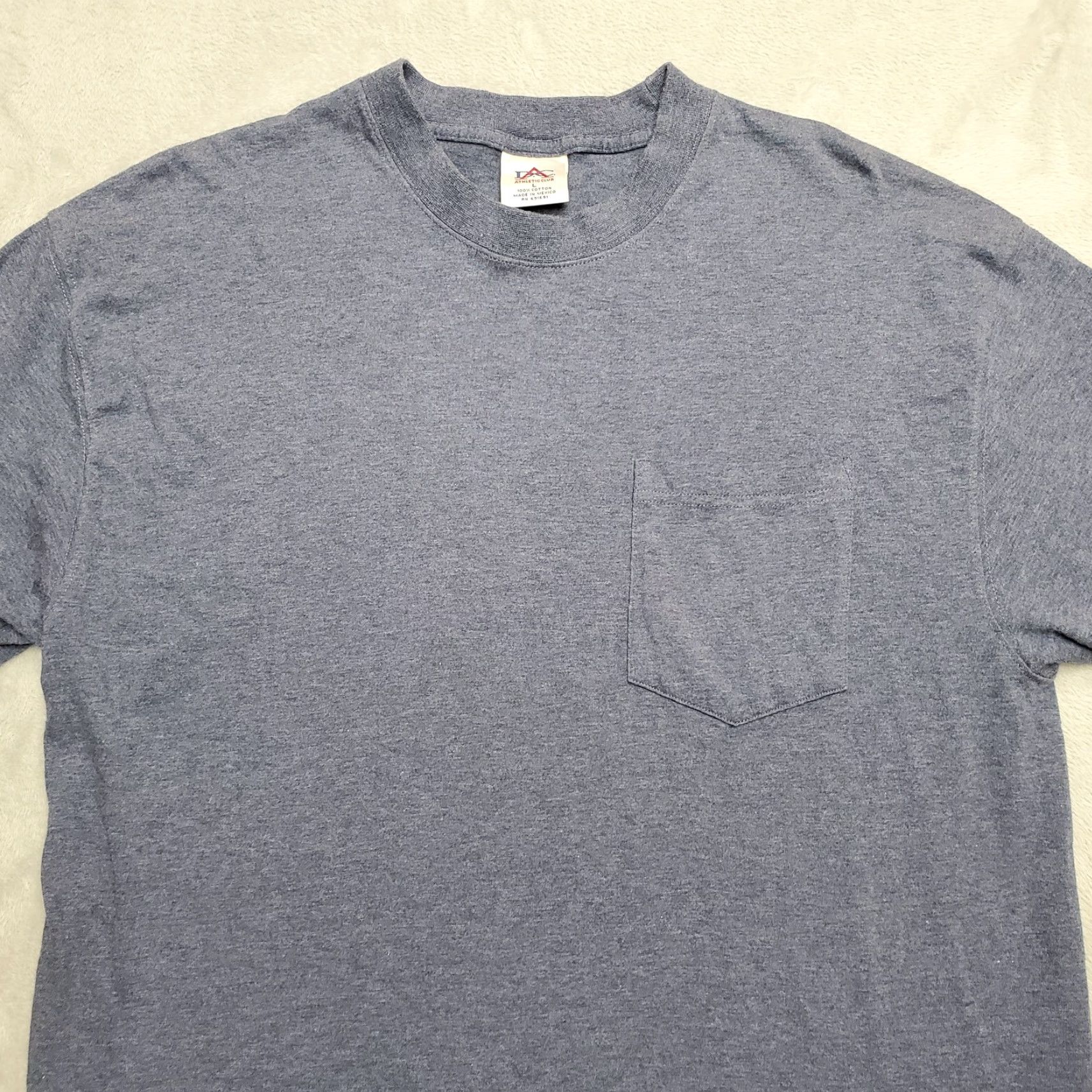 Vintage VINTAGE DC Athletic Club Shirt Mens L Blue Pocket 100% Cotton Casual TEE Size US L / EU 52-54 / 3 - 2 Thumbnail