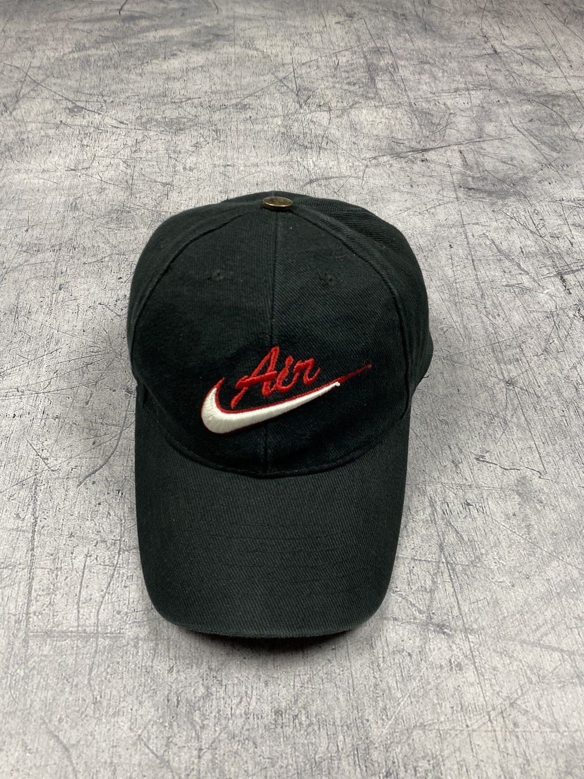 Nike × Vintage Vintage 90s Nike Big Logo Swoosh Drill Cap Hats Size ONE SIZE - 3 Thumbnail